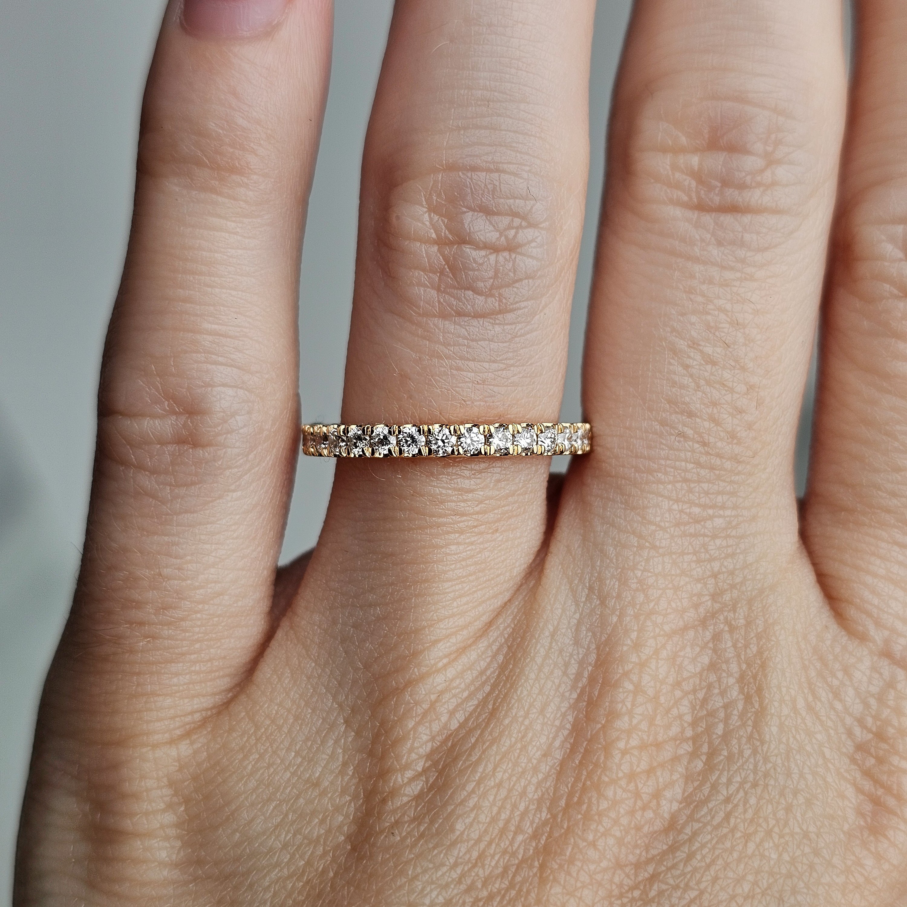 Diamond Half Eternity Band - Round Brilliant Cut