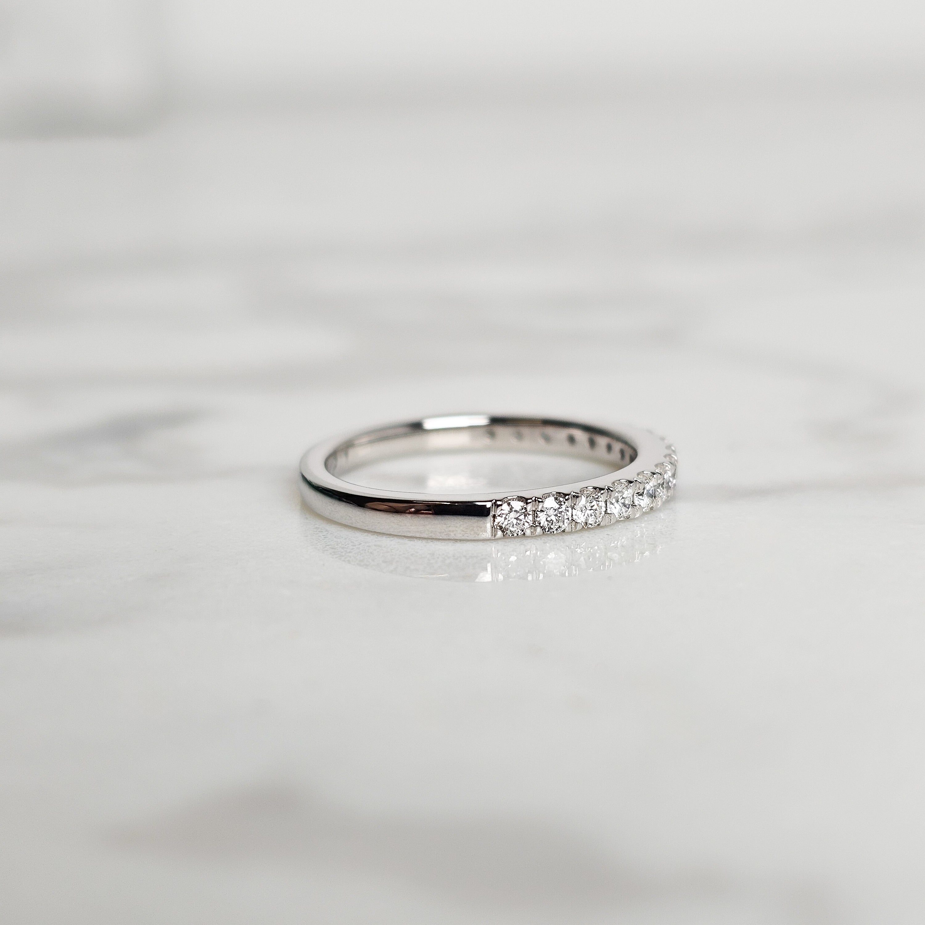 Diamond Half Eternity Band - Round Brilliant Cut