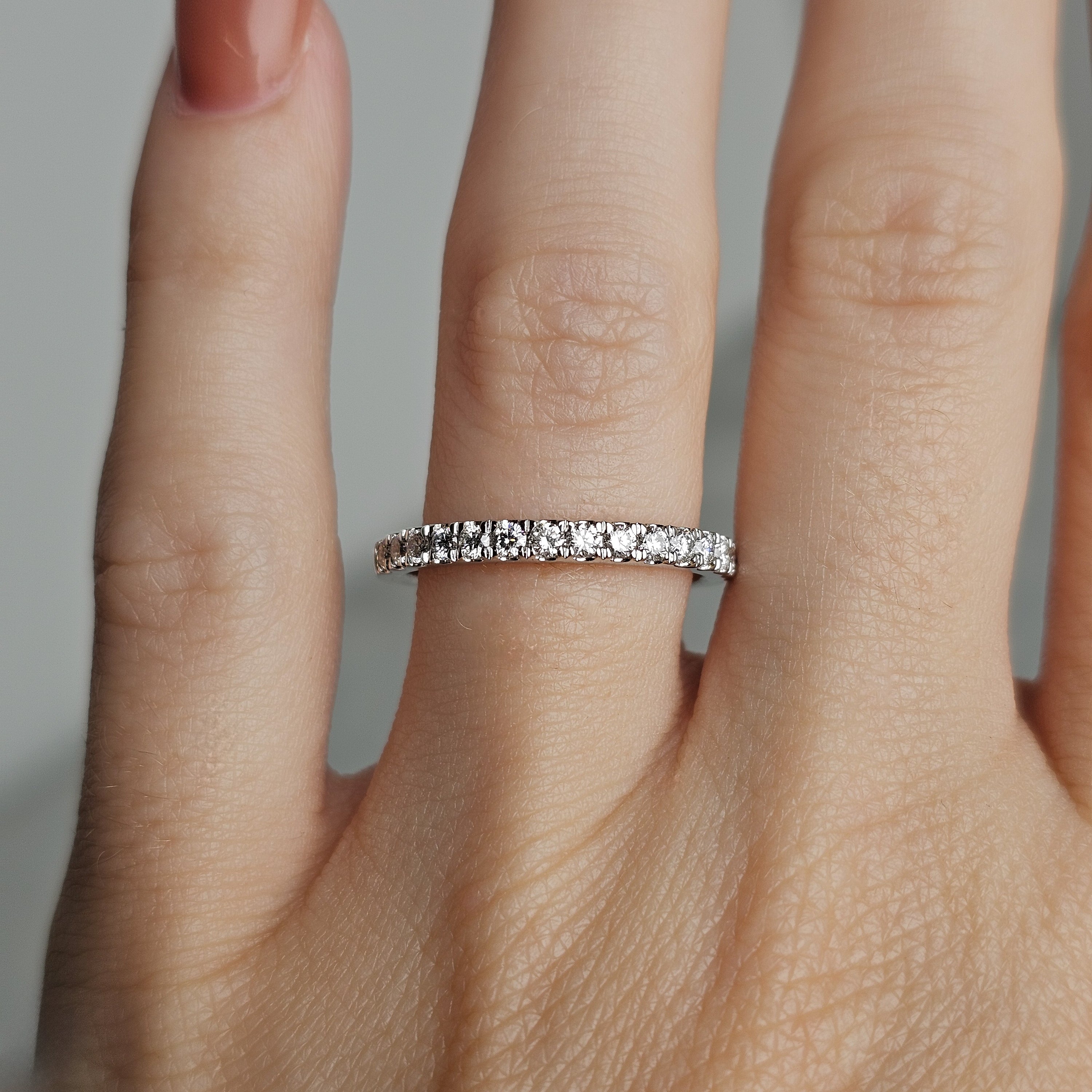 Diamond Half Eternity Band - Round Brilliant Cut