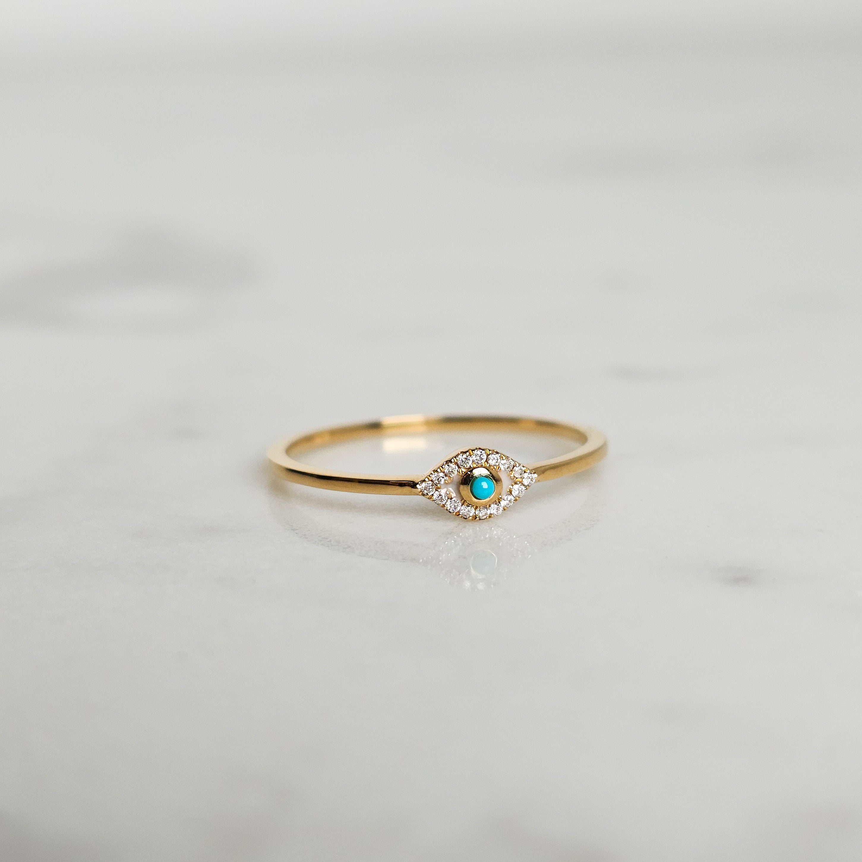 Evil Eye Turquoise Ring