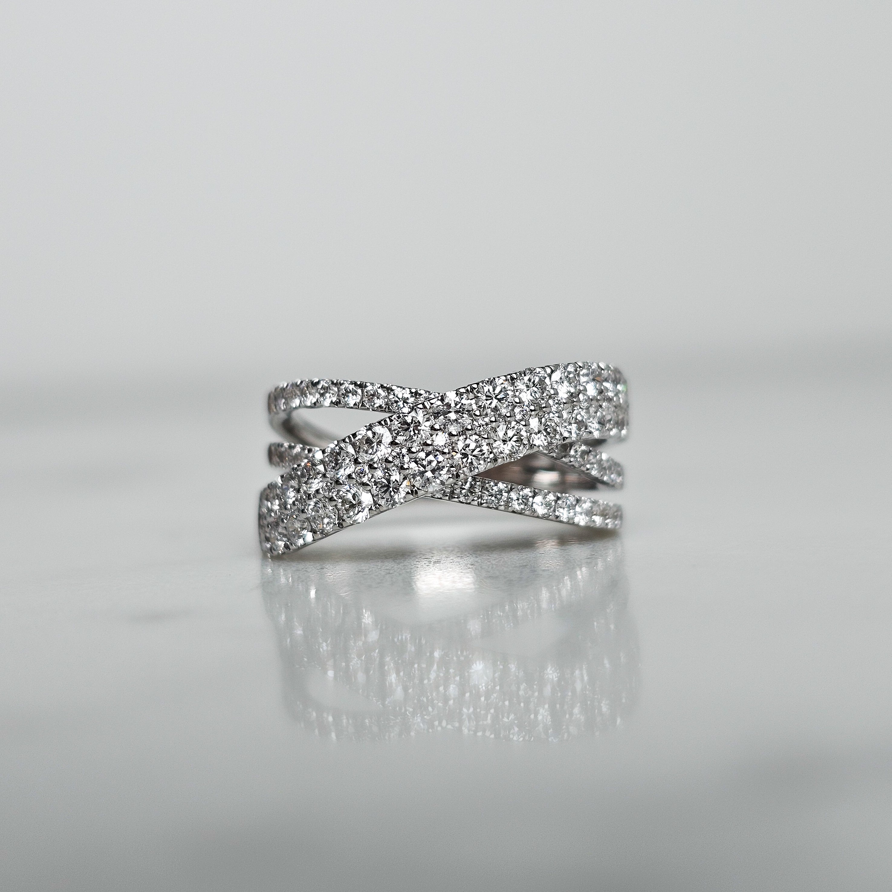 Double Diamond Criss Cross Ring