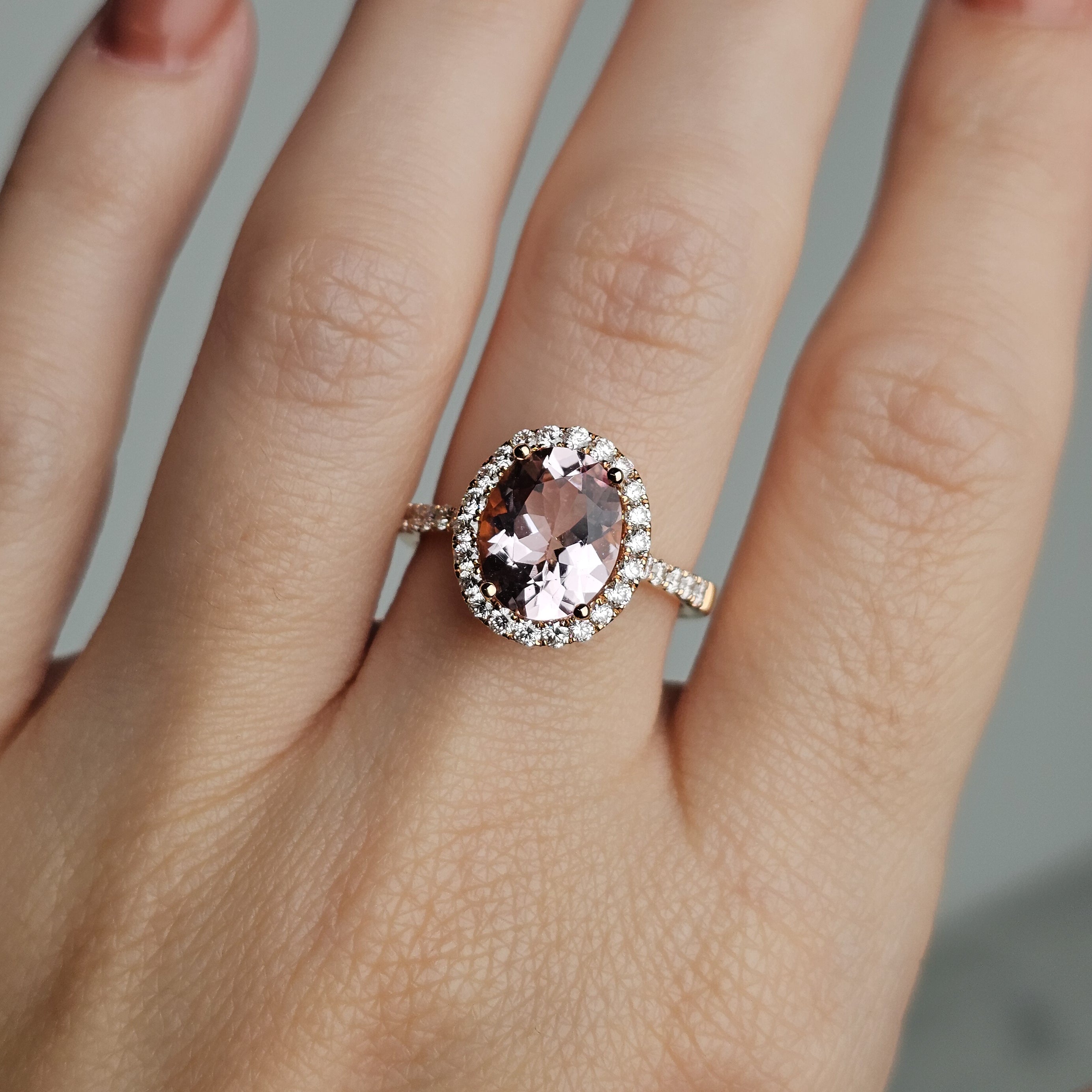 Morganite Halo Ring (Copy)
