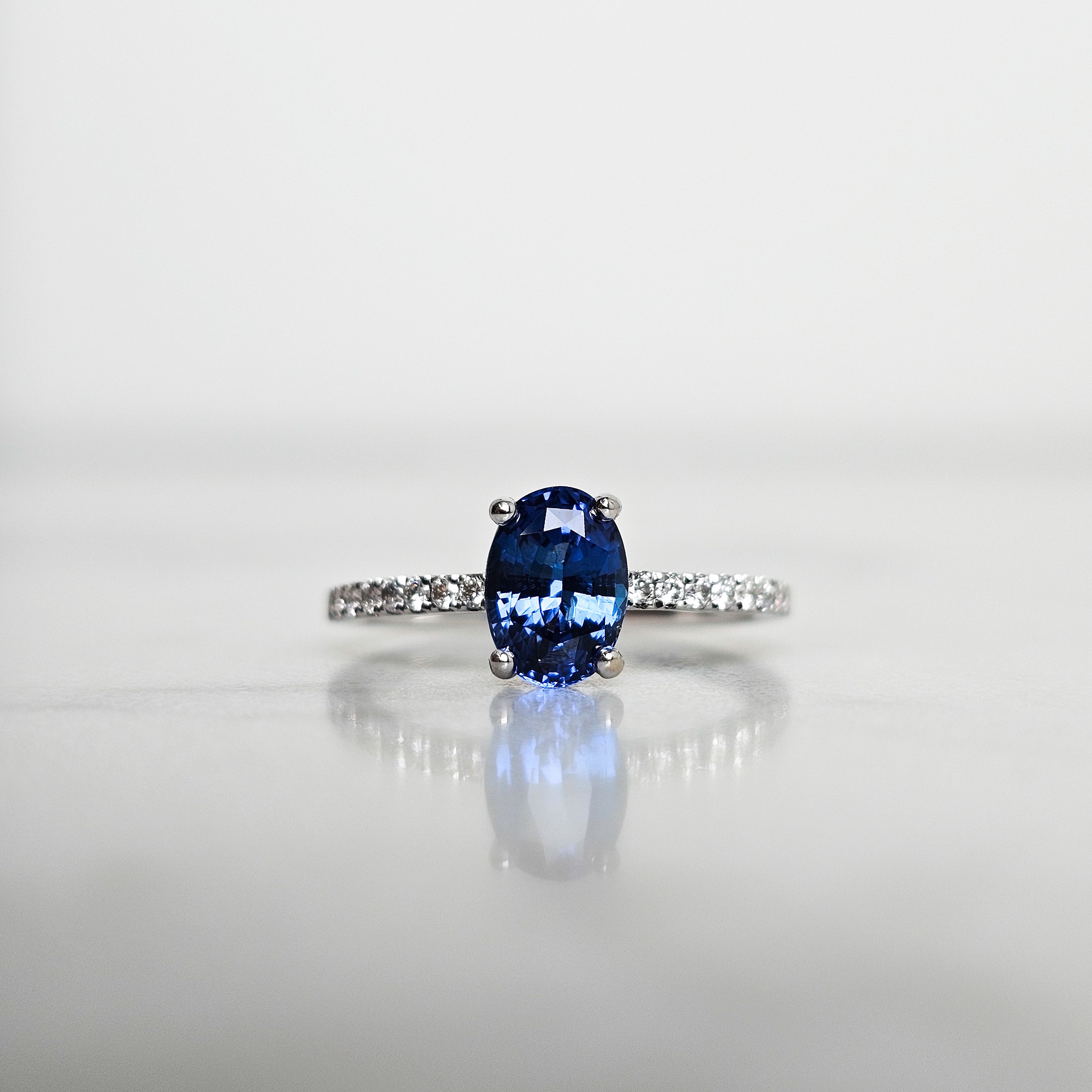 Oval Sapphire and Diamond Ring