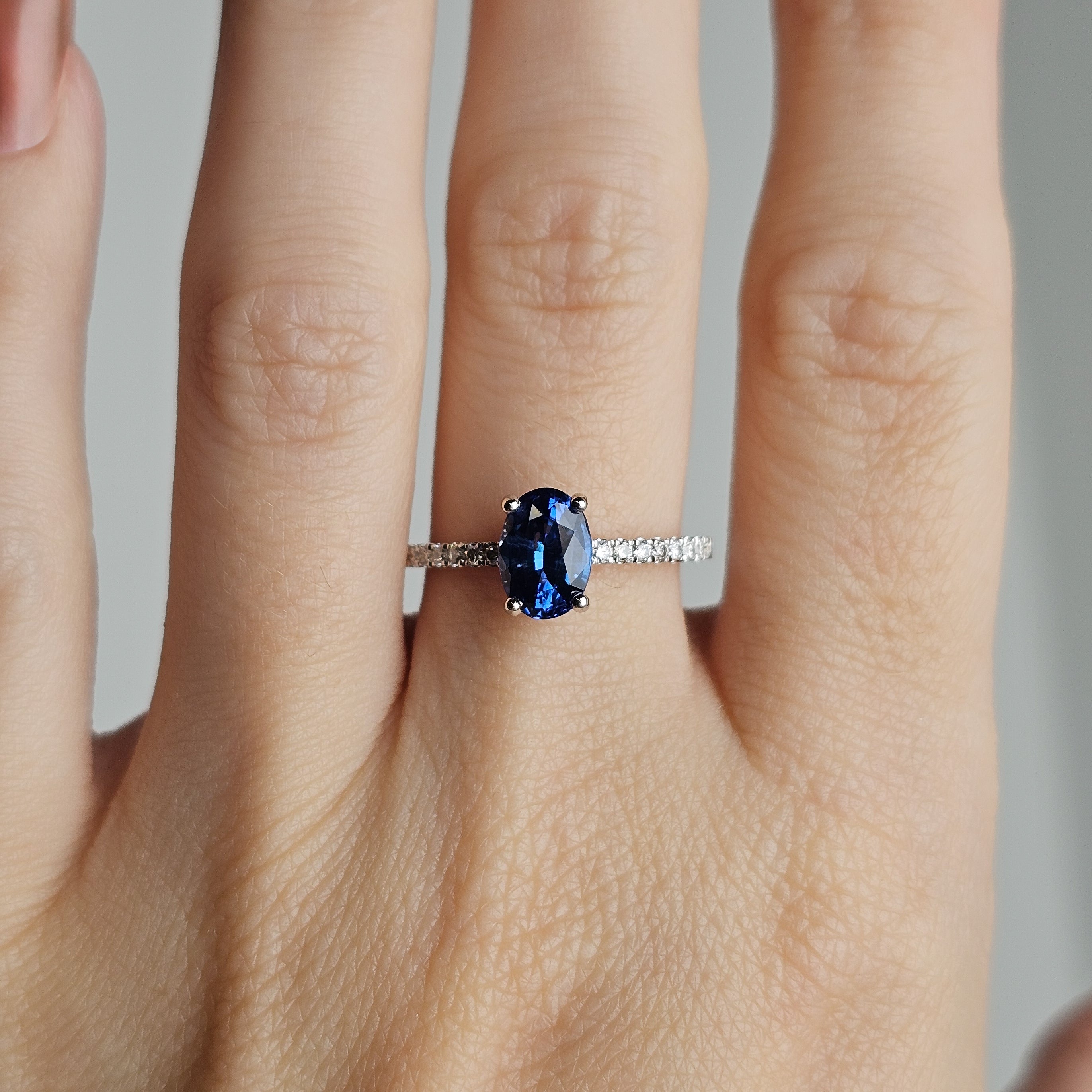 Oval Sapphire and Diamond Ring