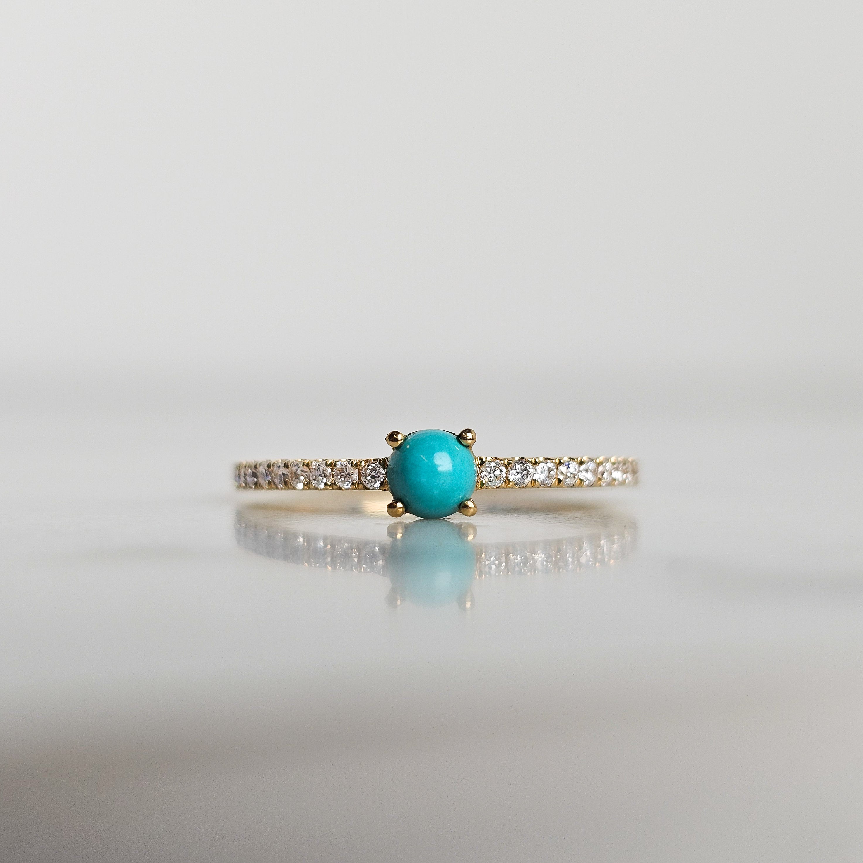 Turquoise & Diamond Ring