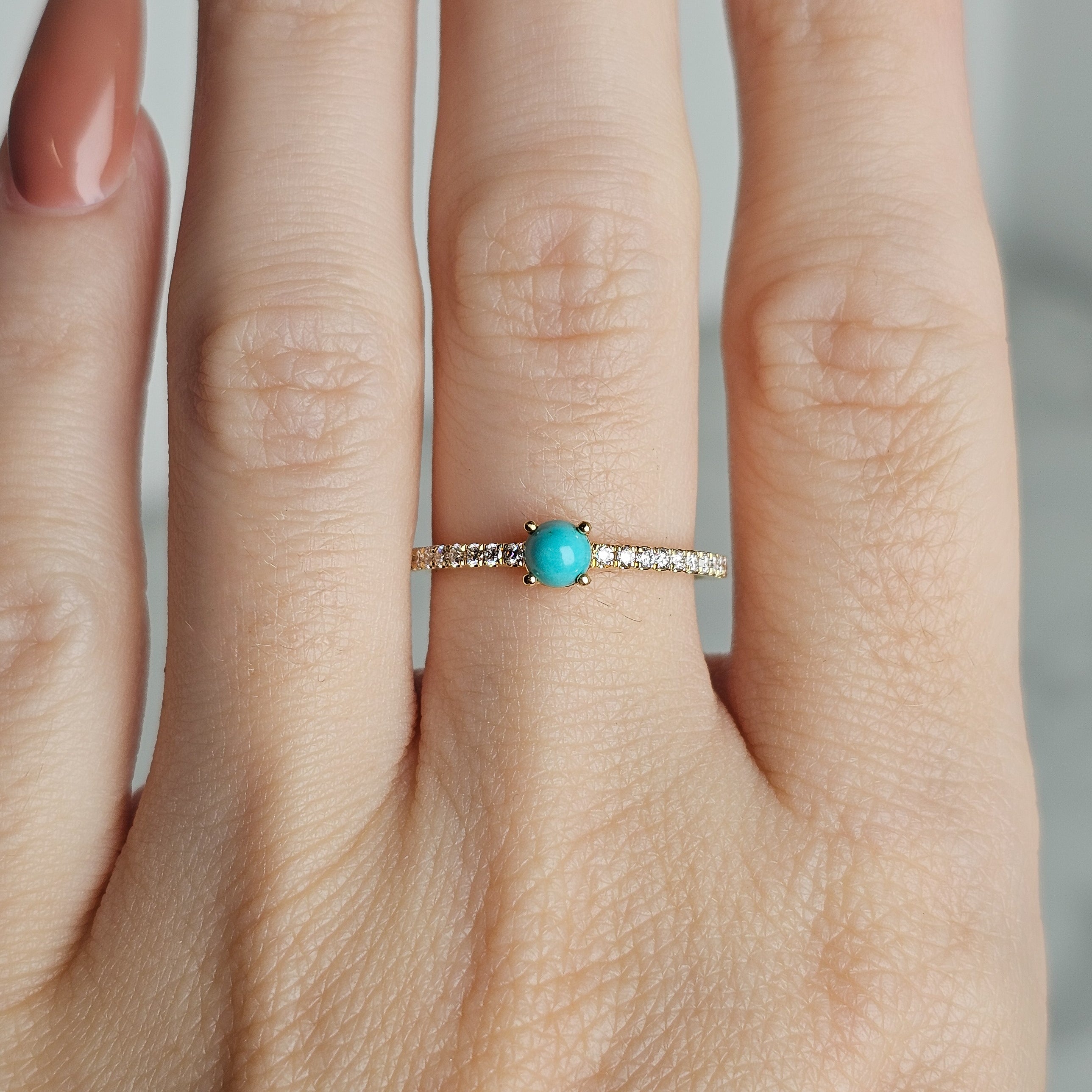 Turquoise & Diamond Ring