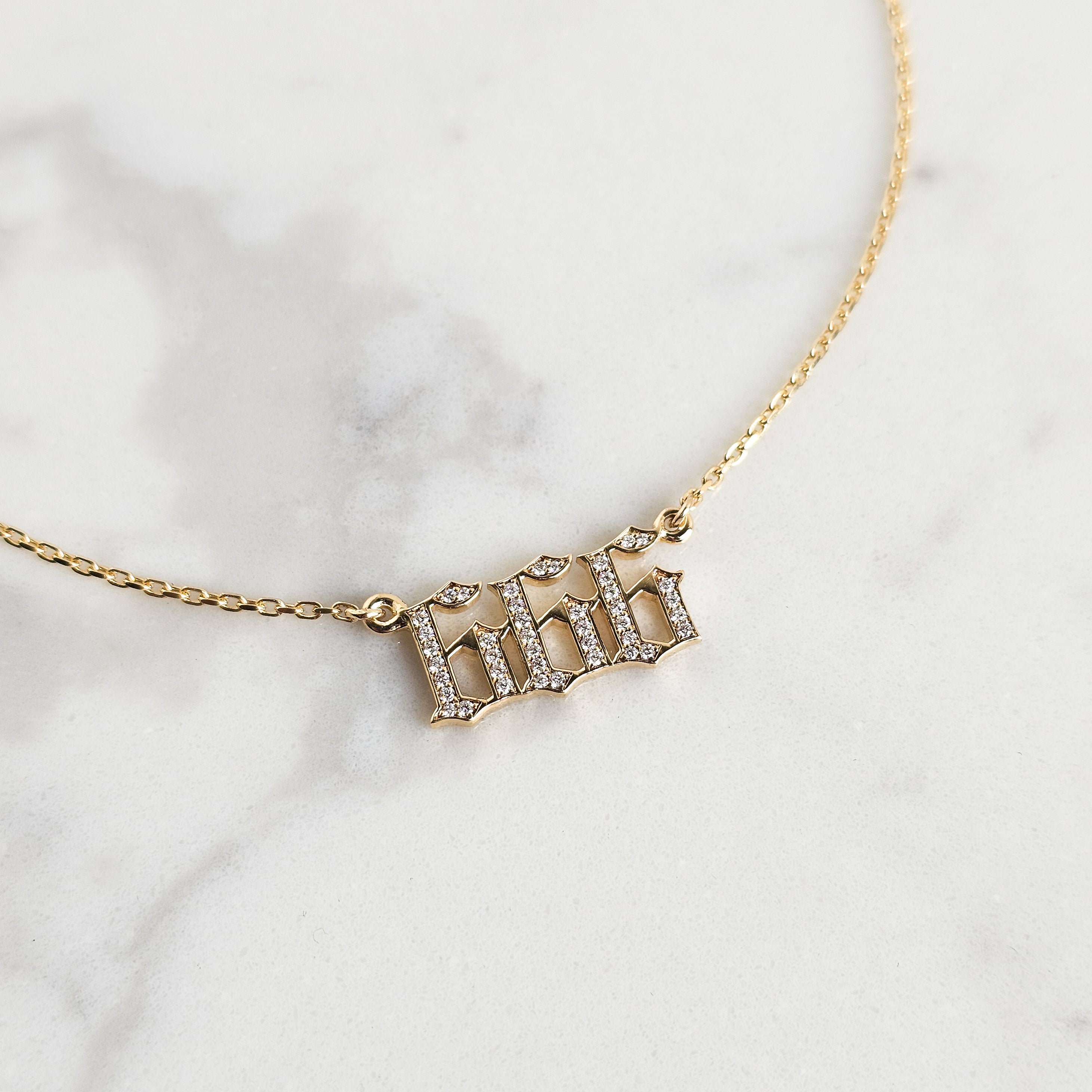 Angel Numbers Diamond Necklace
