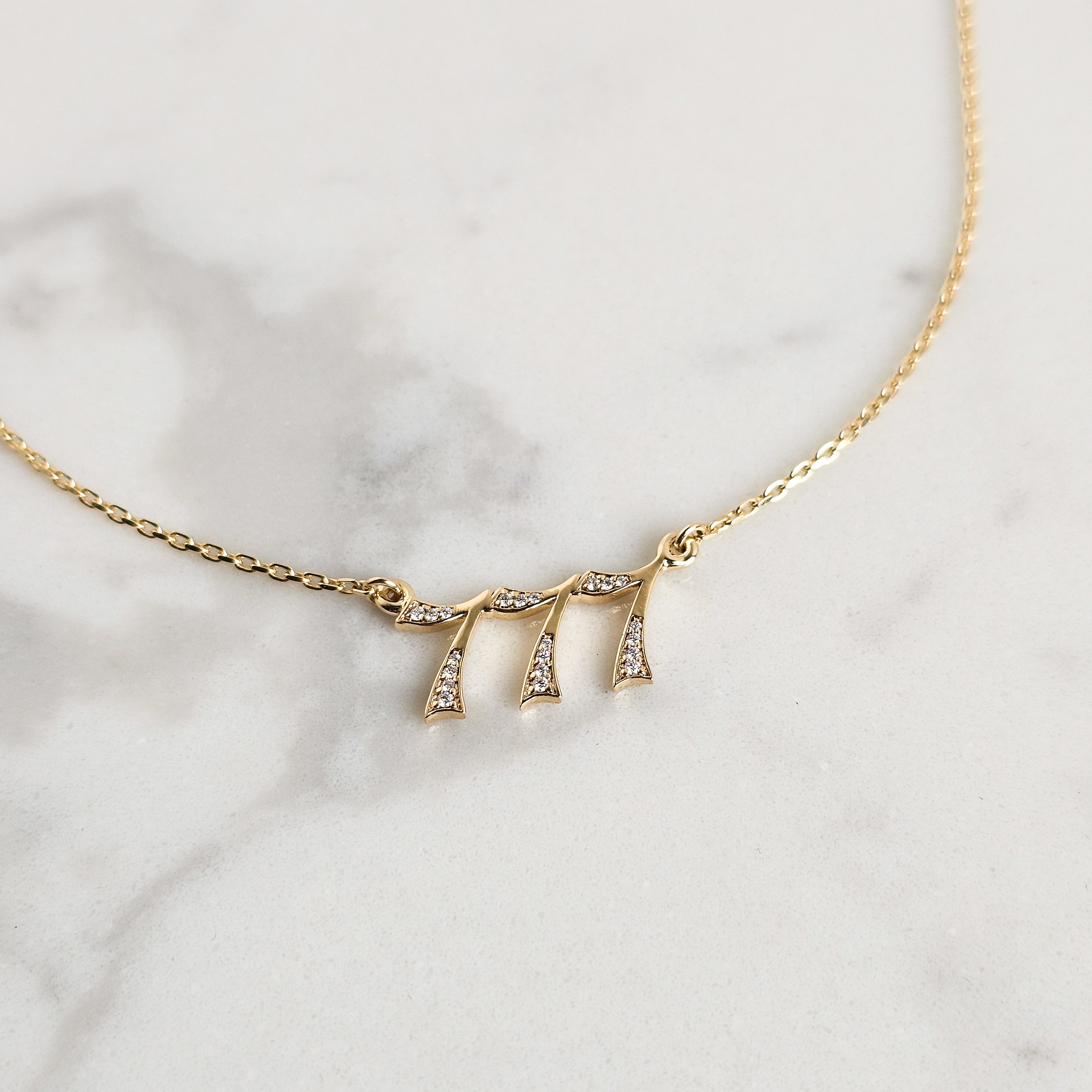 Angel Numbers Diamond Necklace
