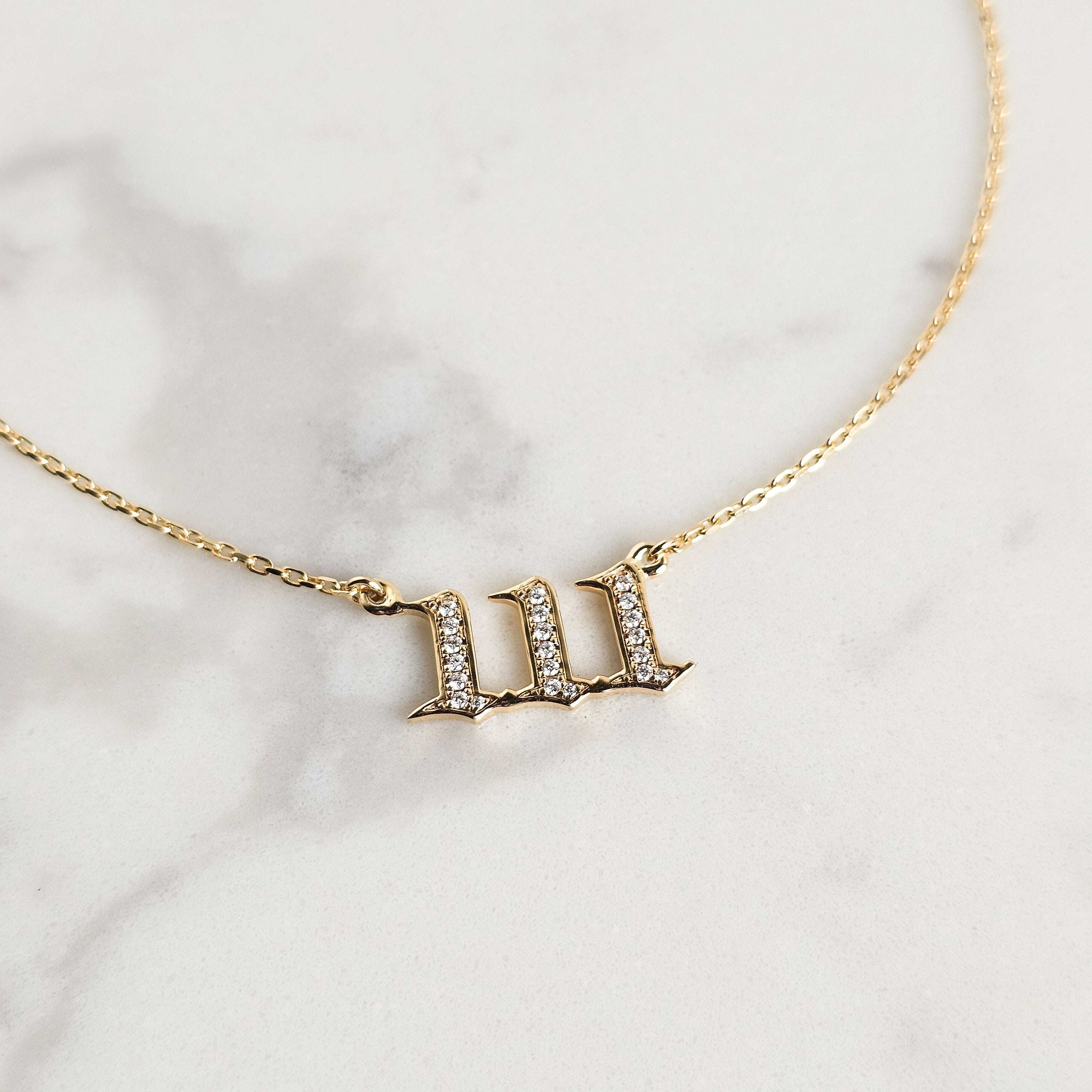 Angel Numbers Diamond Necklace