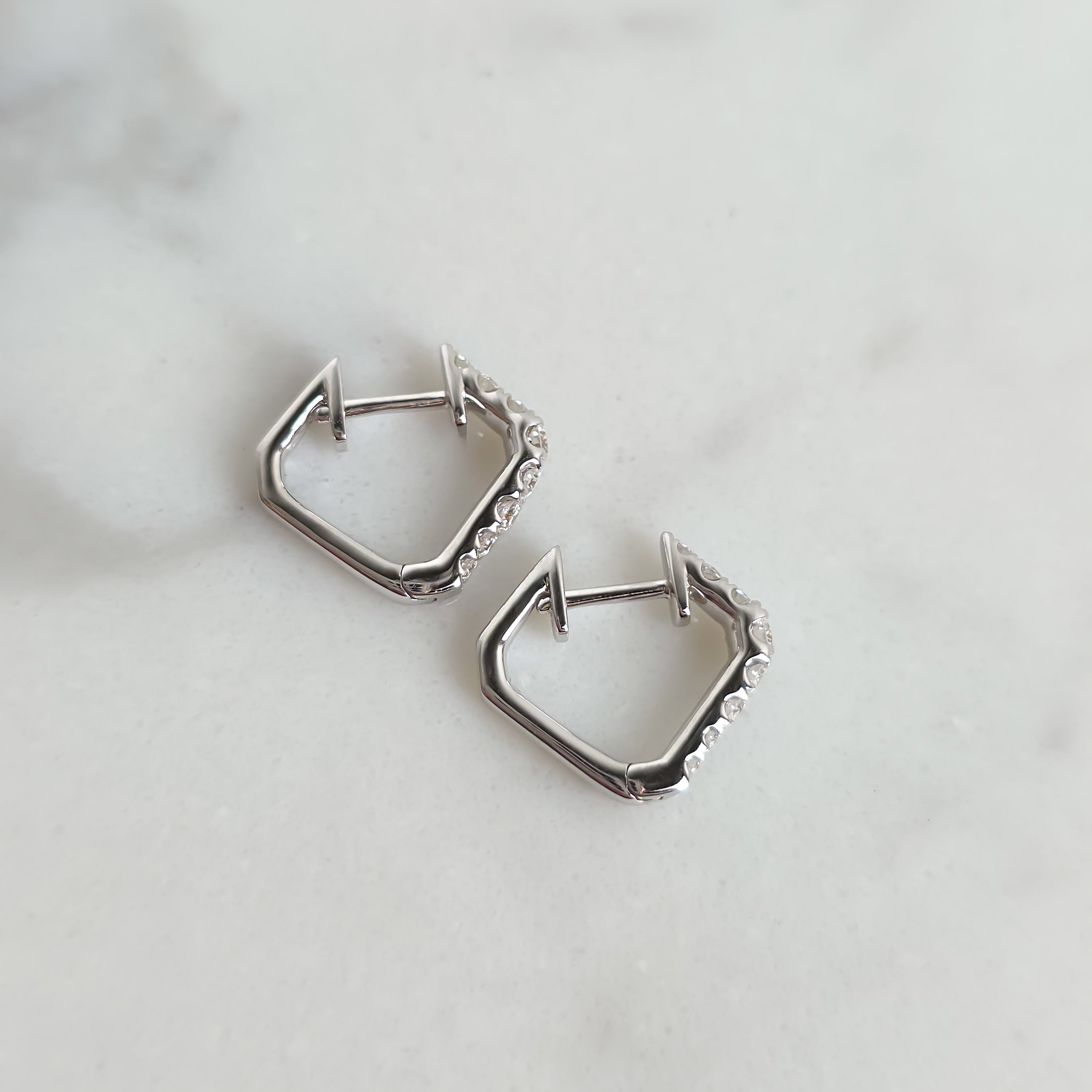 Angled Diamond Huggies