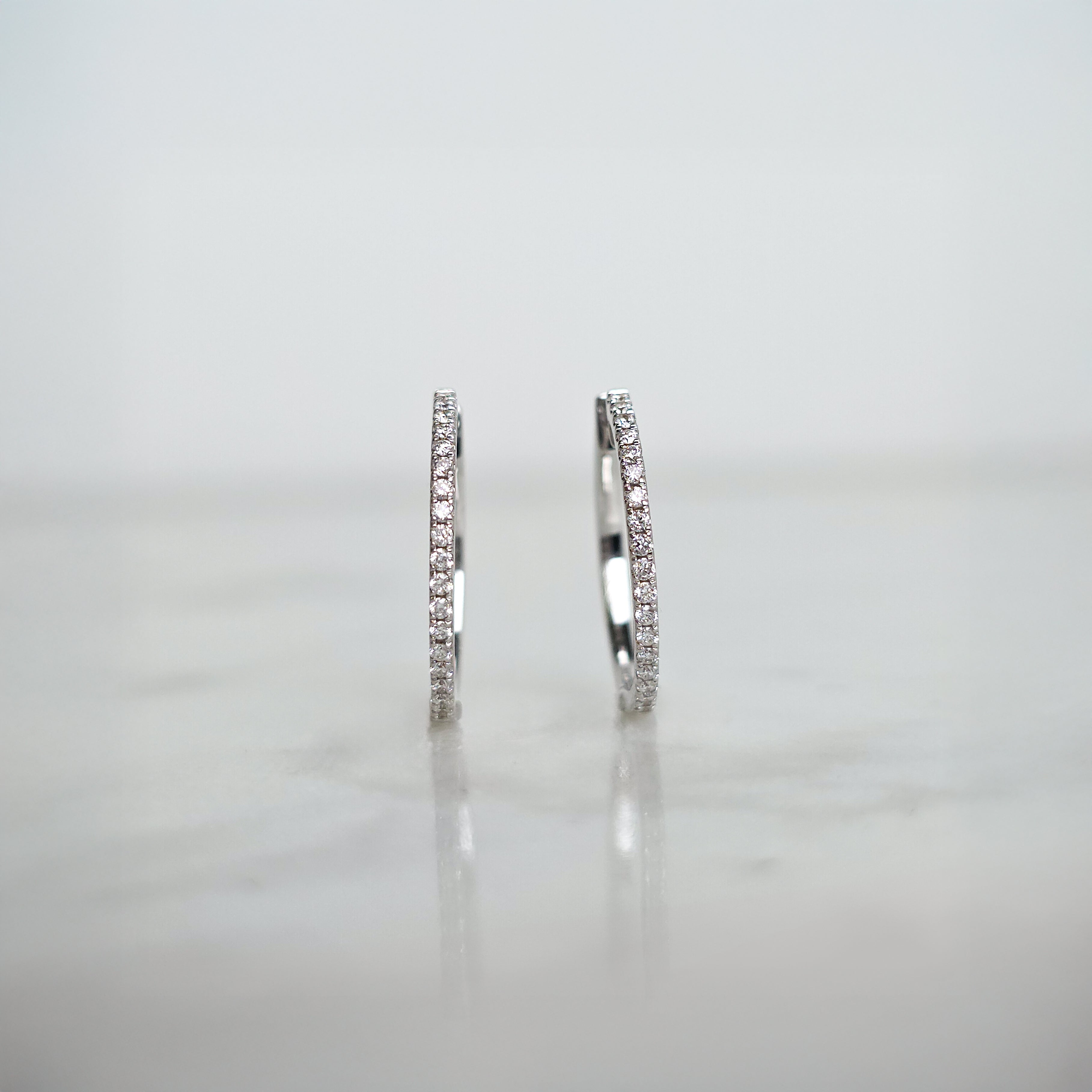 Diamond Hoop Huggies
