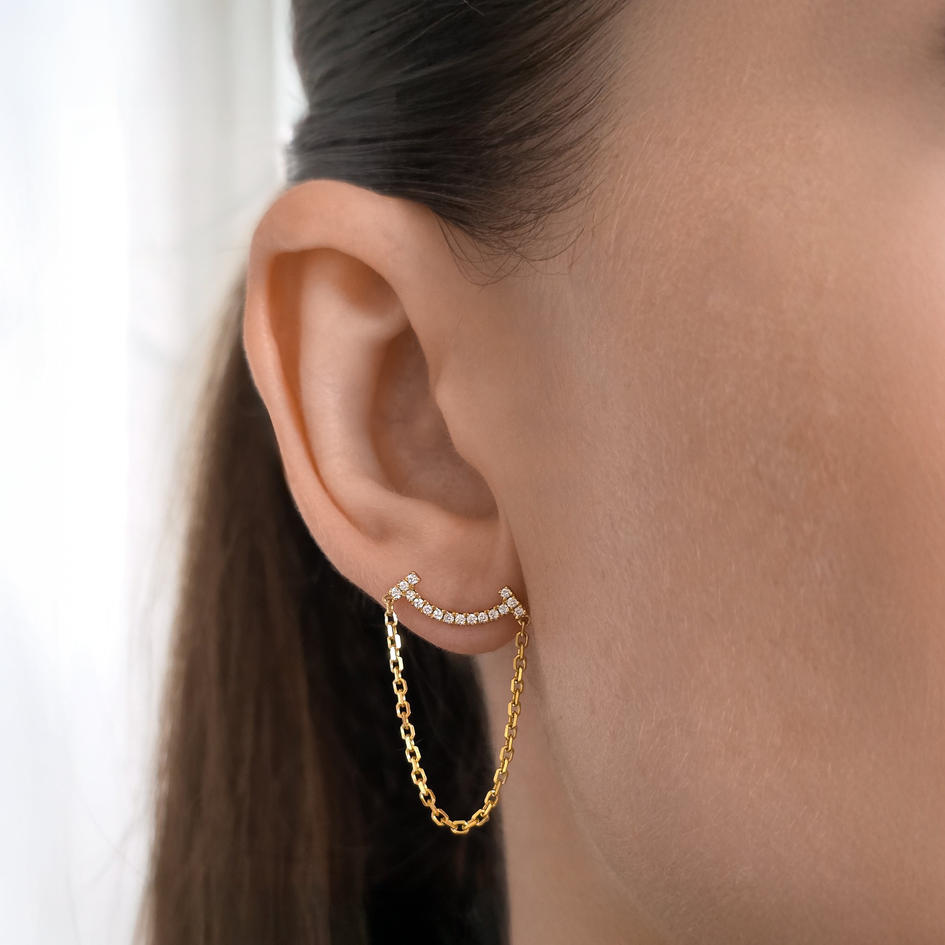 Diamond Chain Earrings