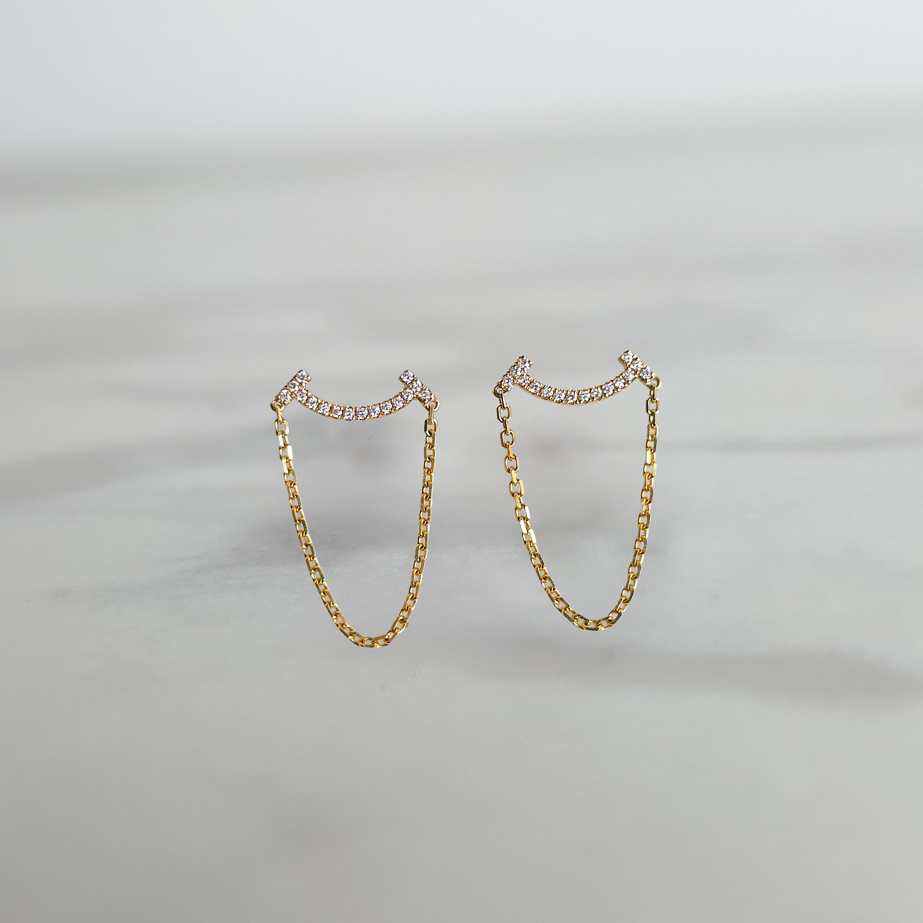 Diamond Chain Earrings