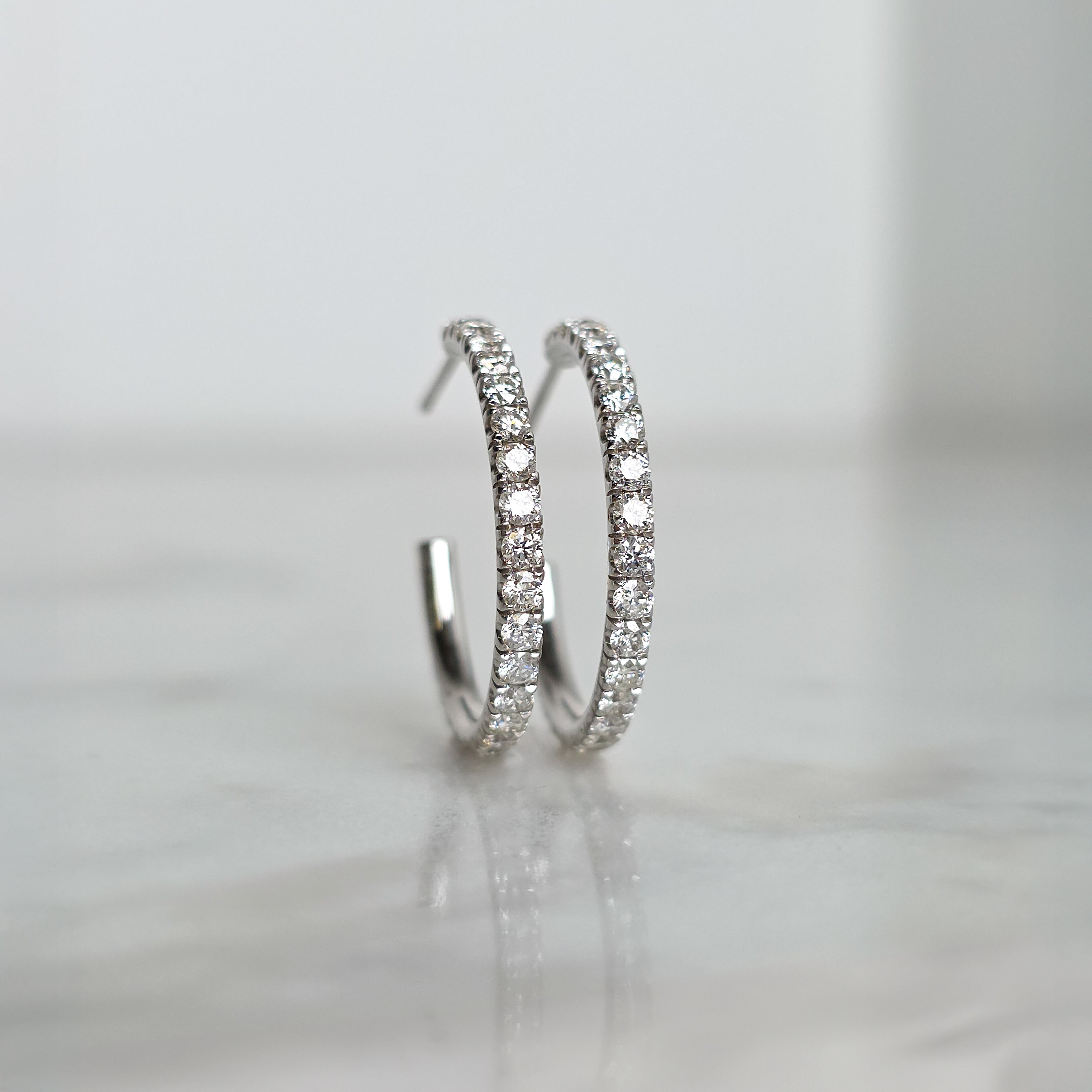 Diamond Hoop Earrings