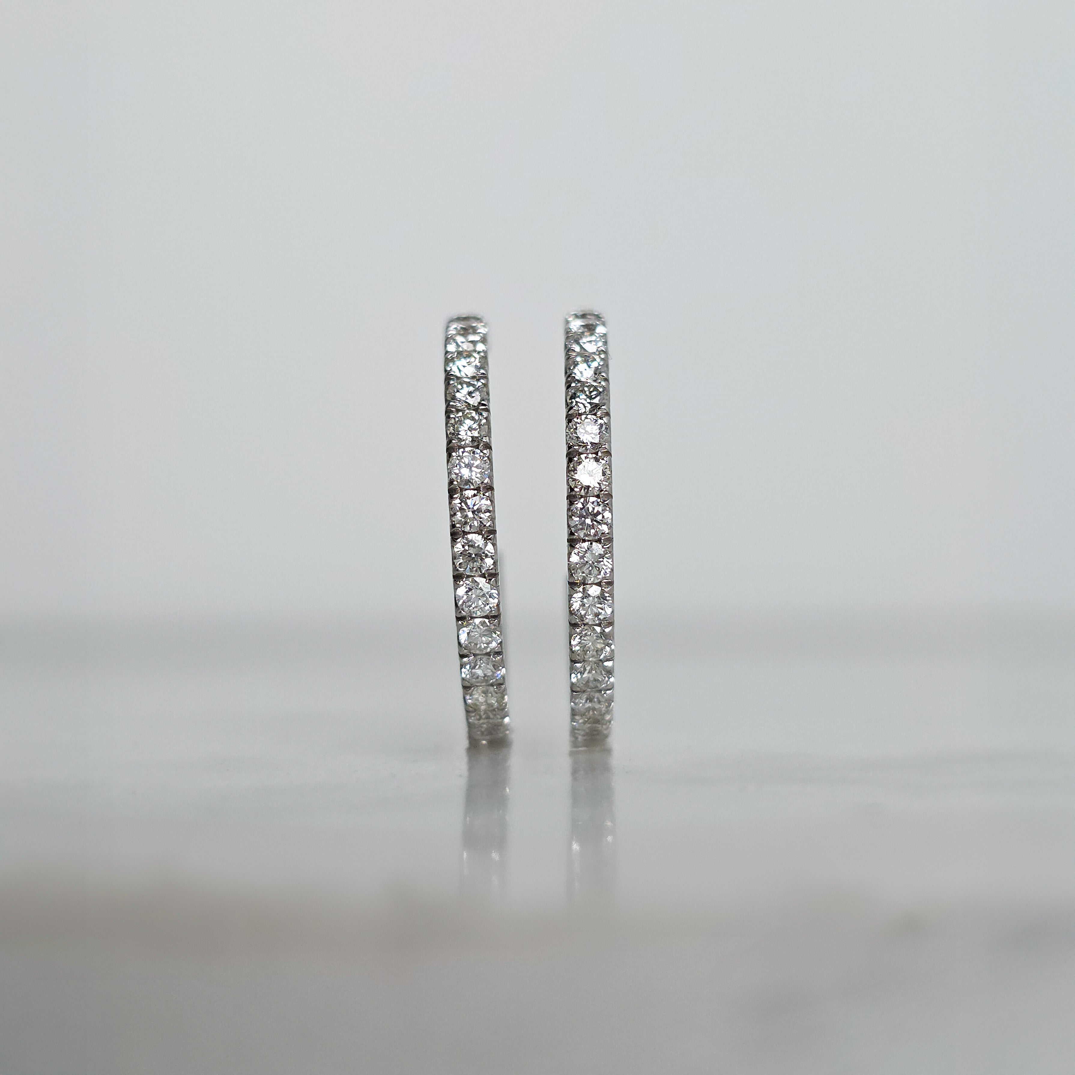 Diamond Hoop Earrings
