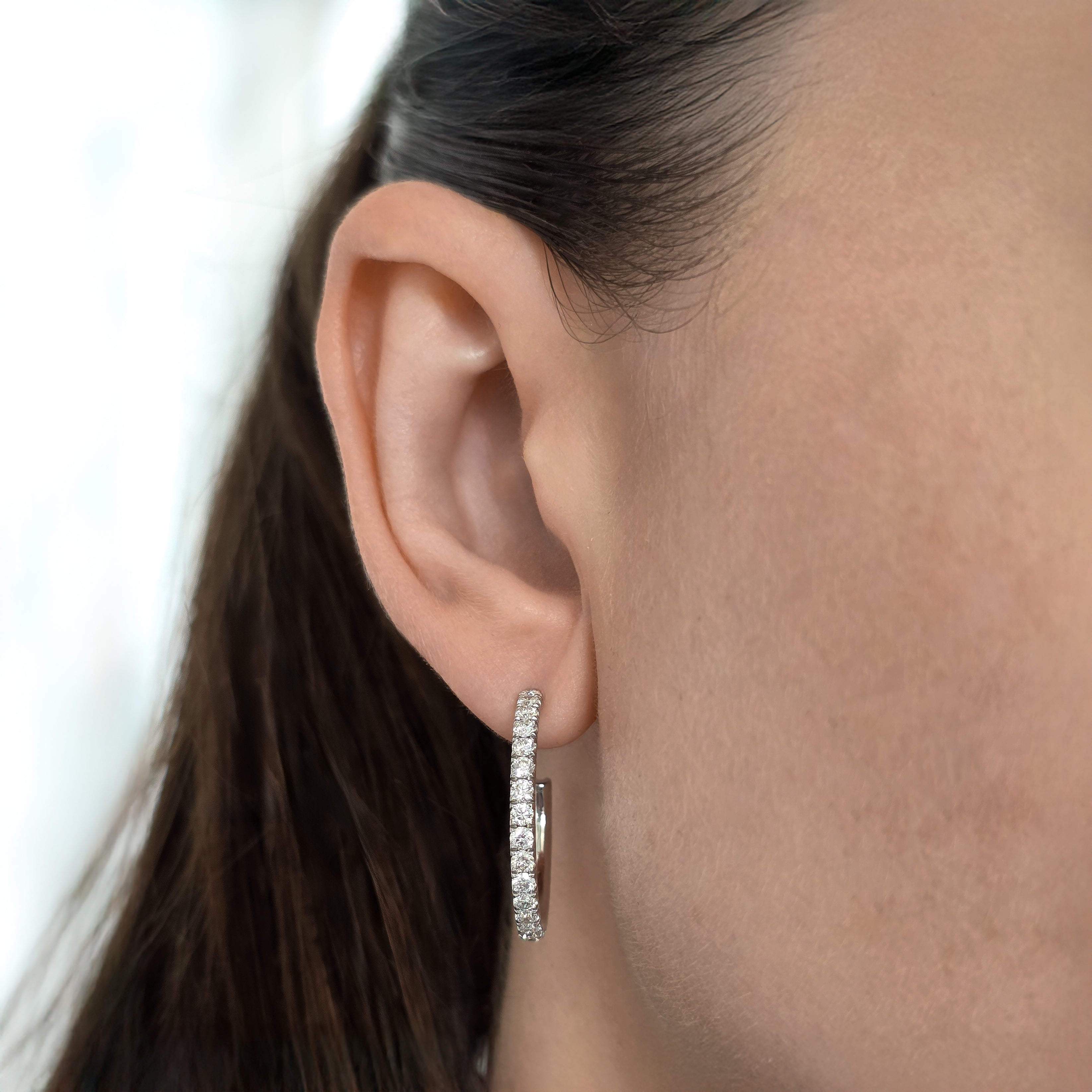 Diamond Hoop Earrings