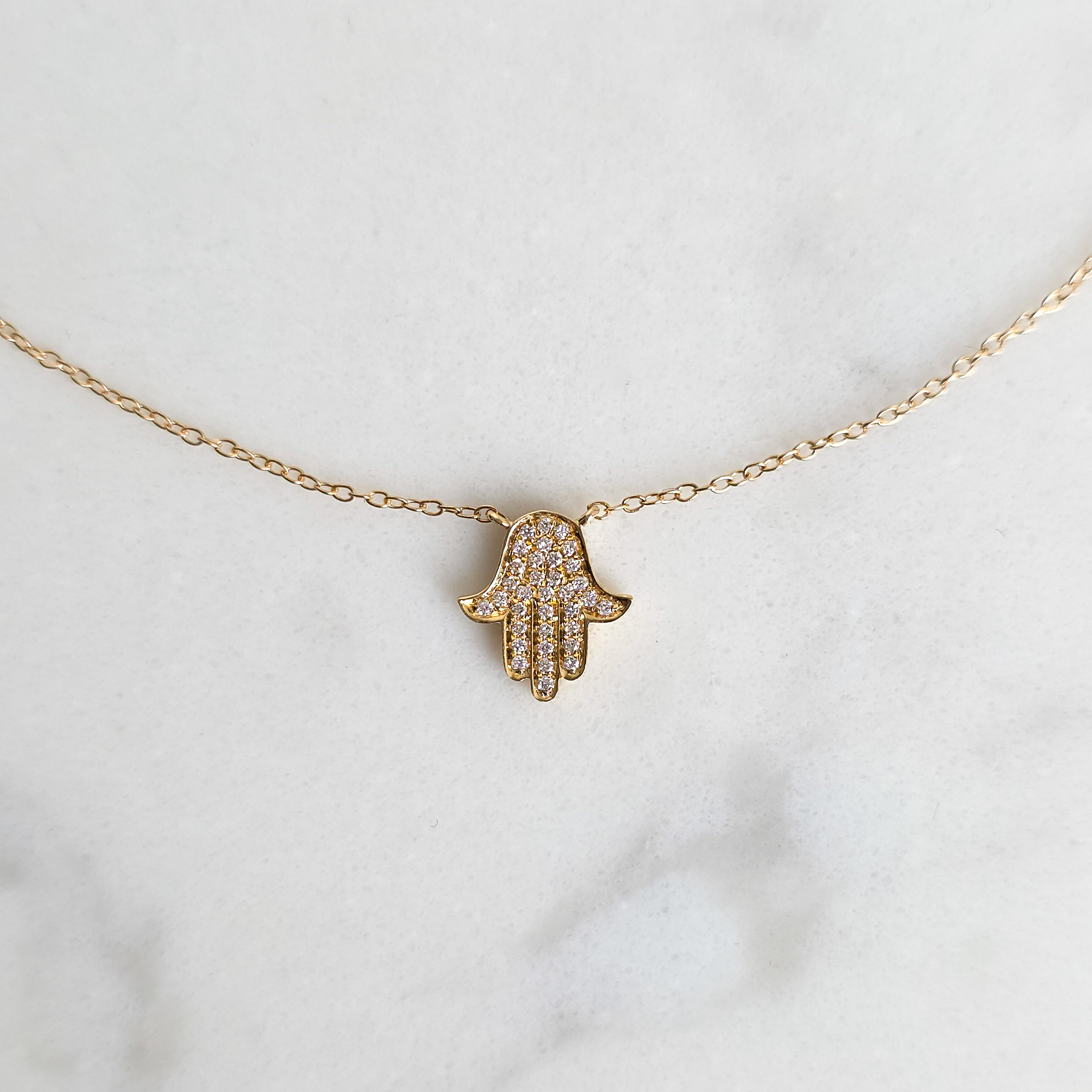 Hamsa Diamond Necklace