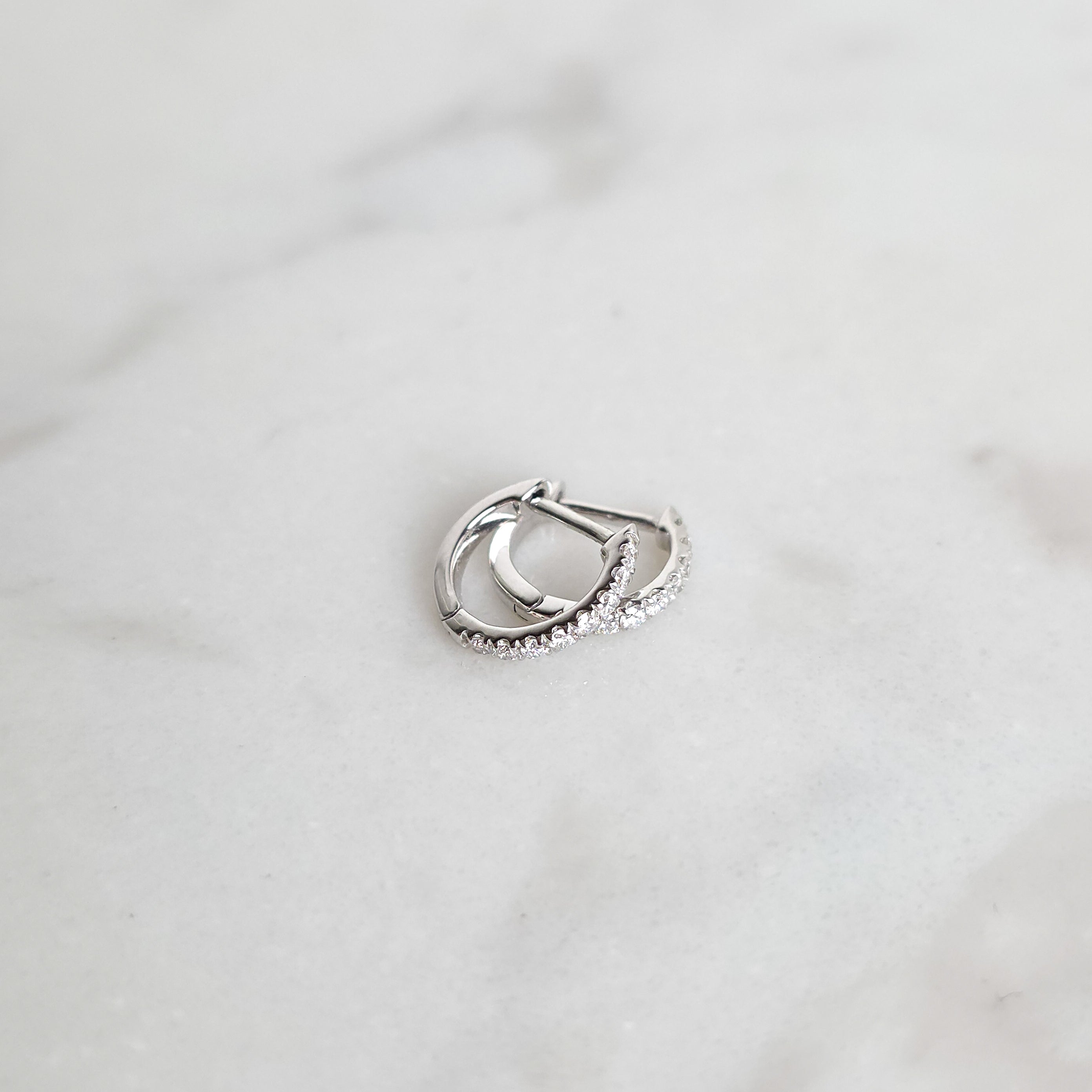 Micro Diamond Huggies