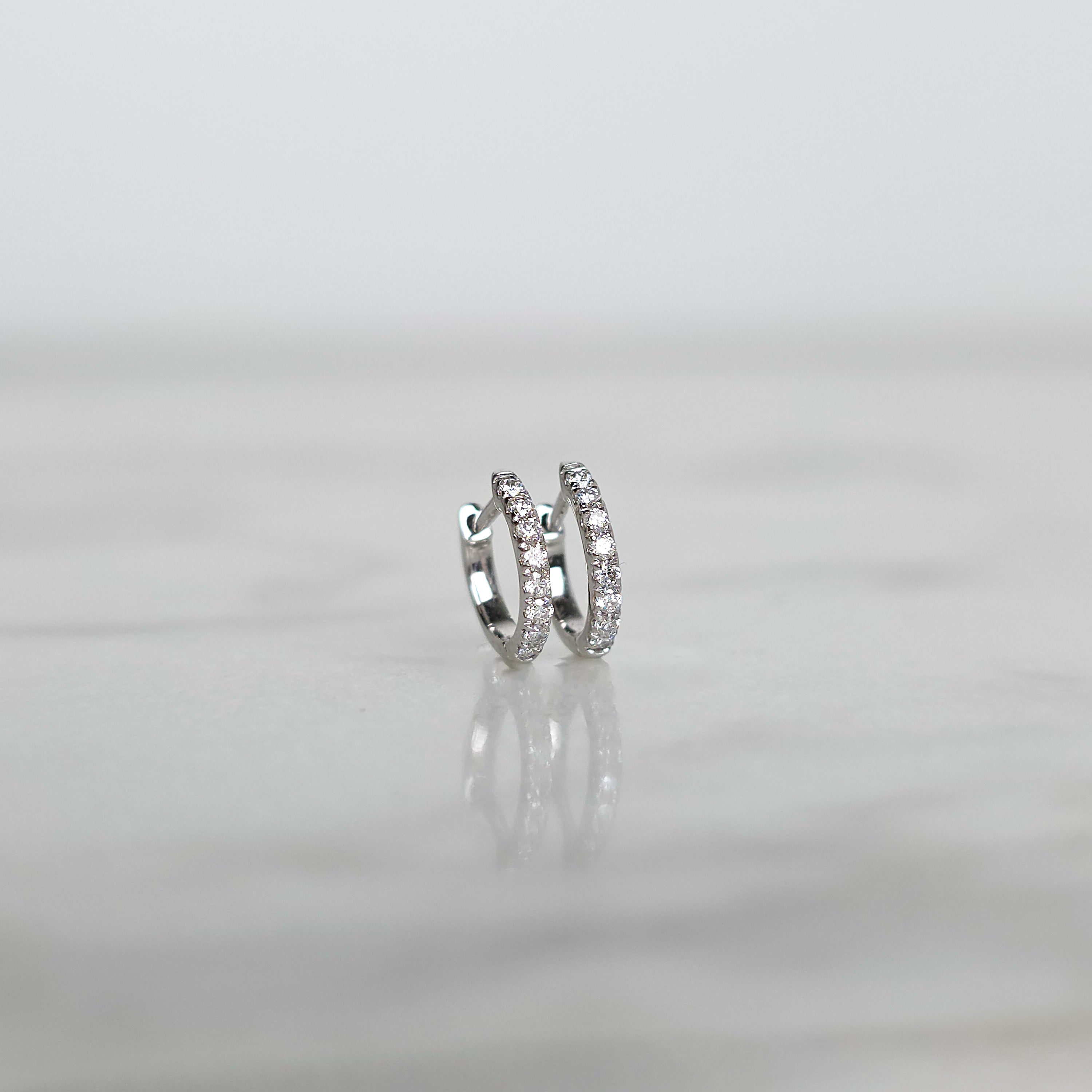 Micro Diamond Huggies
