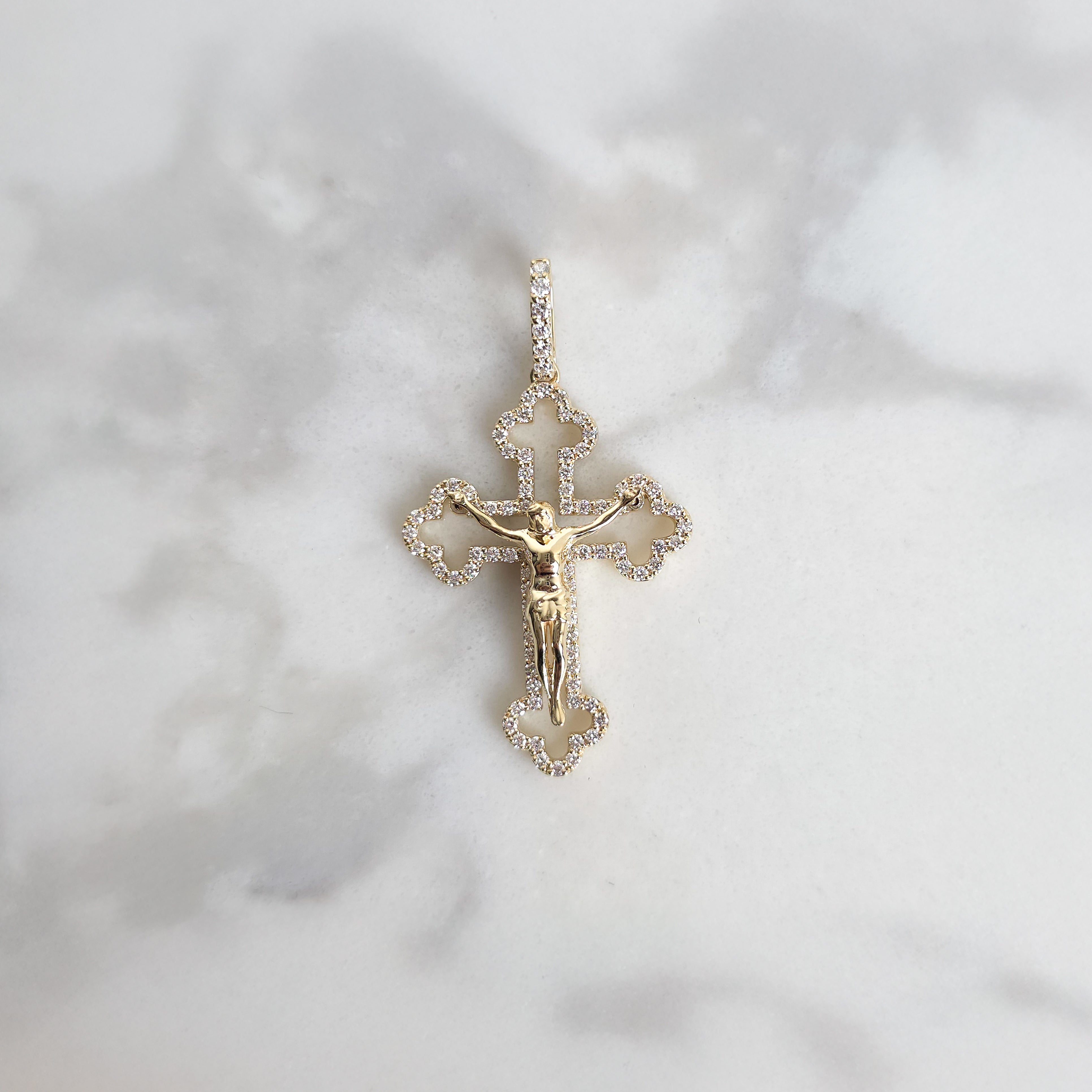 Open Style Crucifix - Yellow Gold