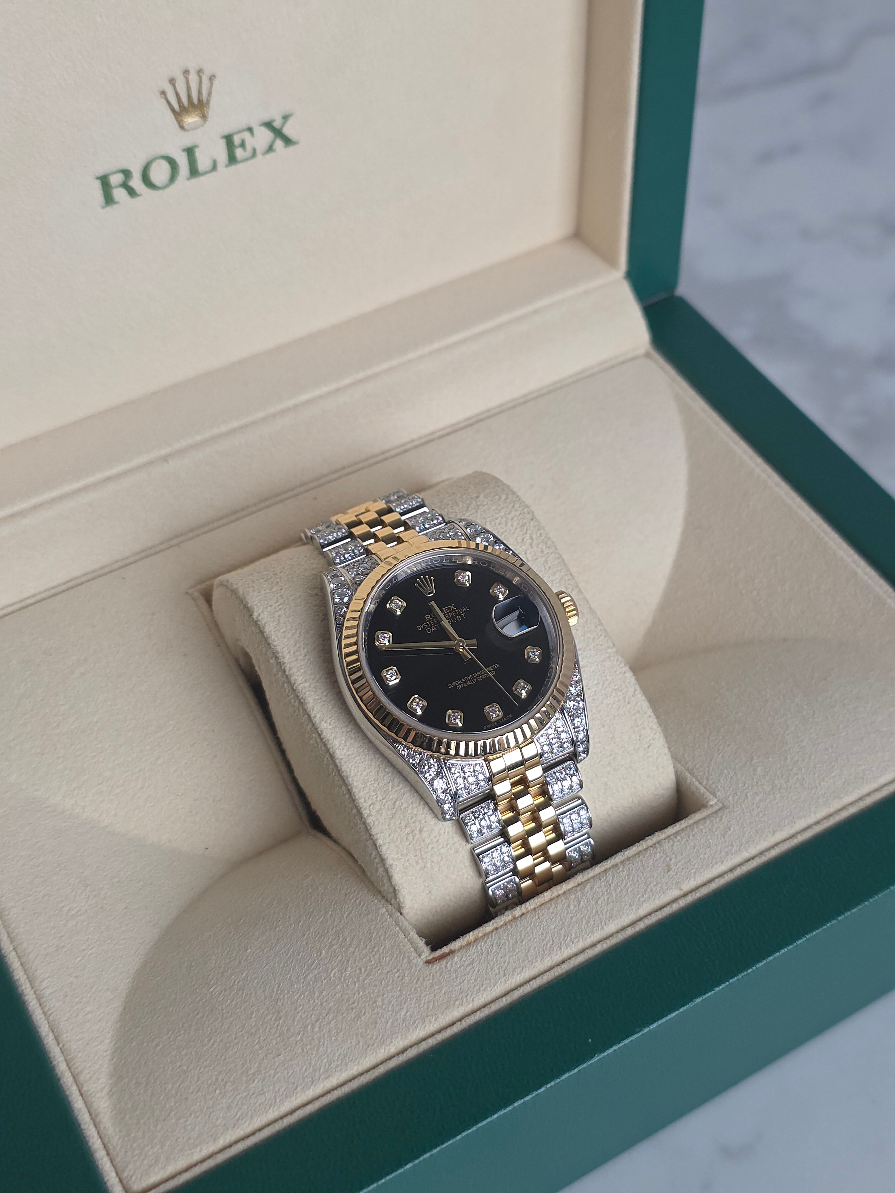Rolex DateJust 36mm Diamond Set