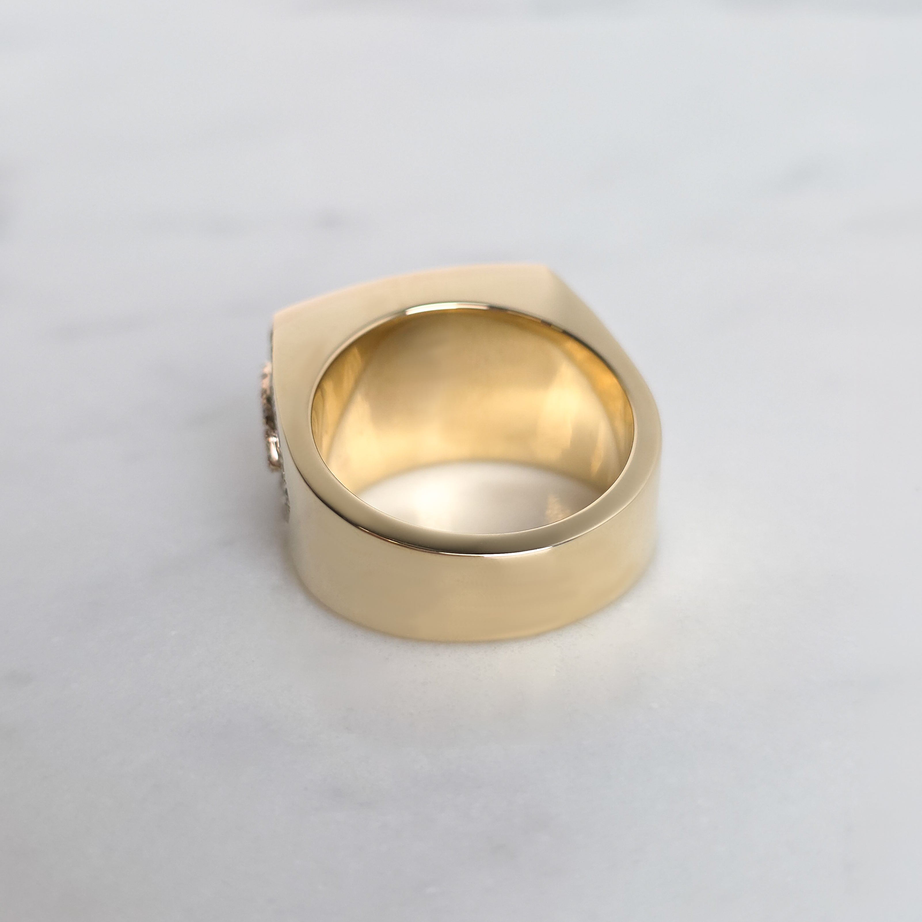 Baguette Row Signet Ring