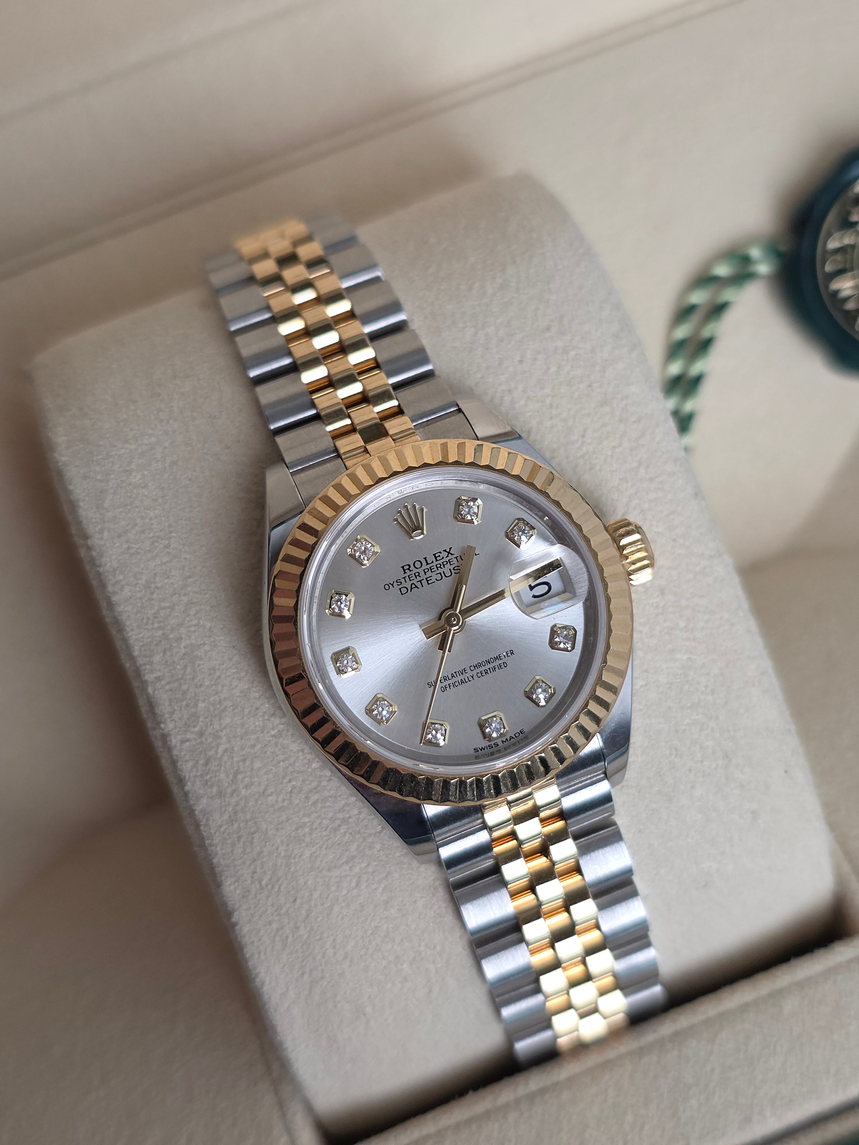 Rolex DateJust 28mm Two Tone Diamond Dial