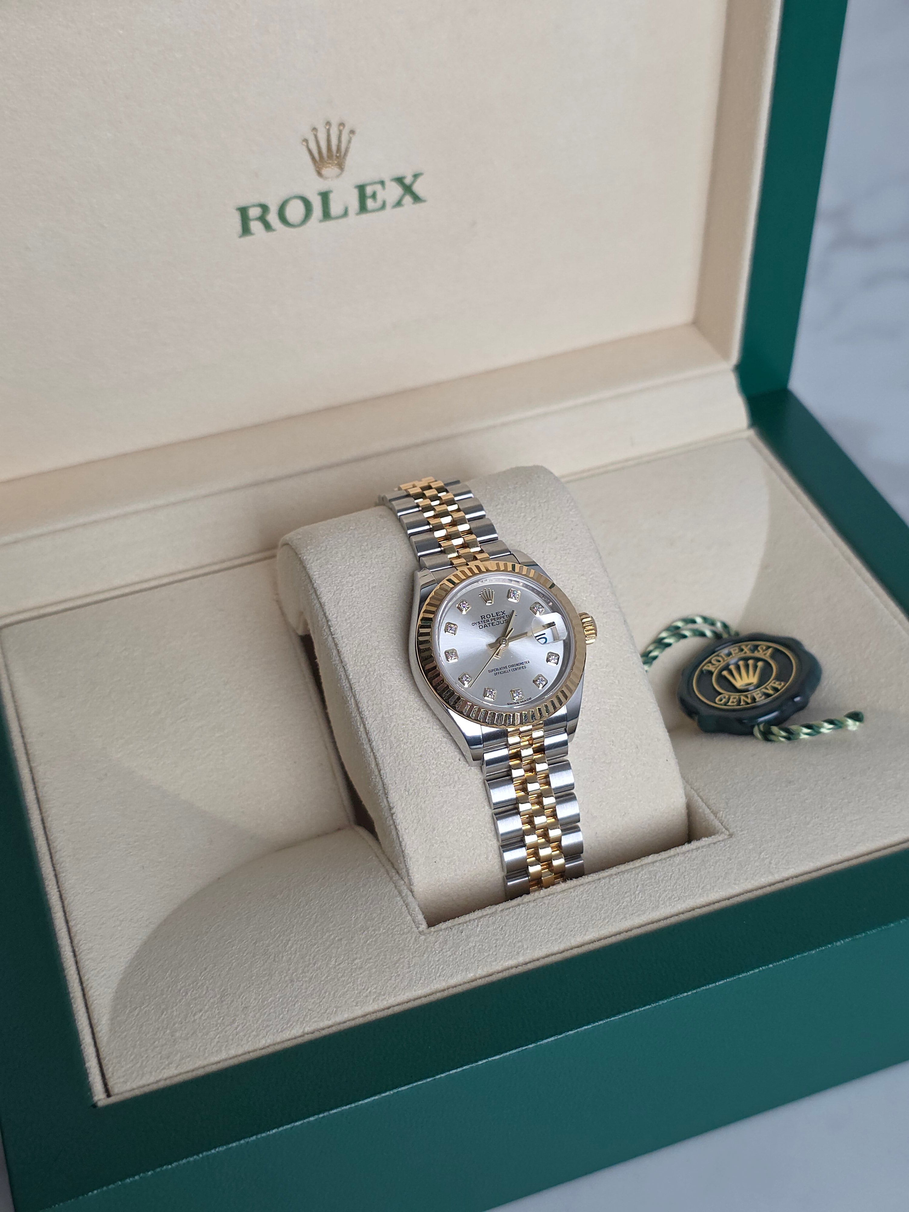 Rolex DateJust 28mm Two Tone Diamond Dial