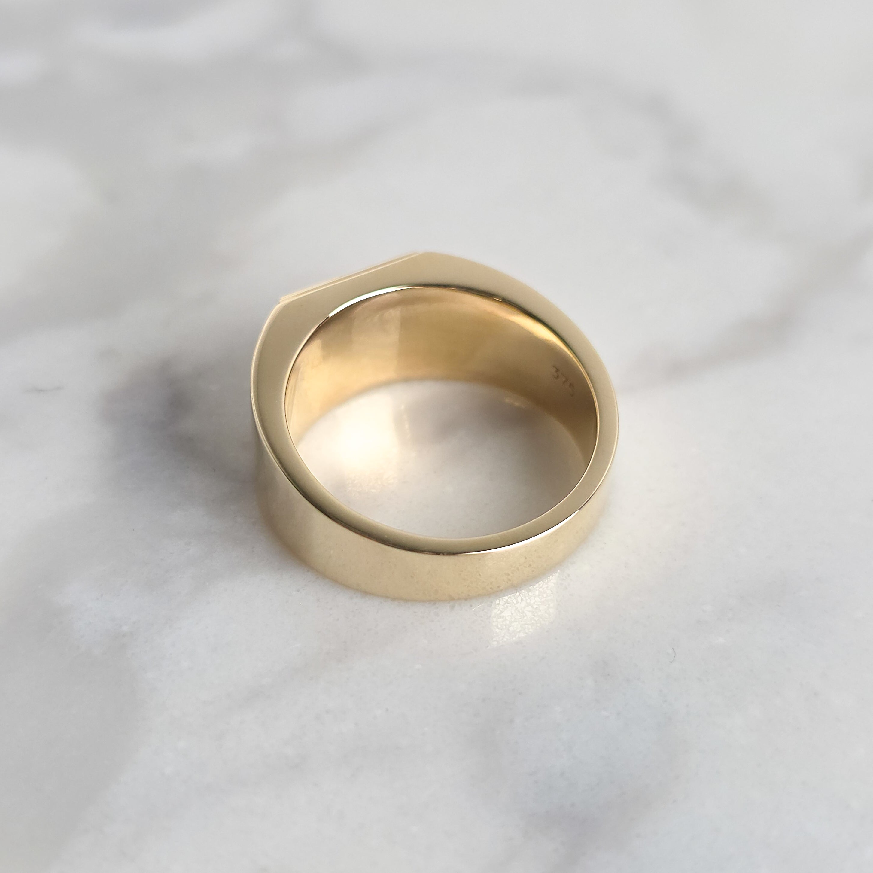 Custom │ Classic Diamond Initial Signet Ring