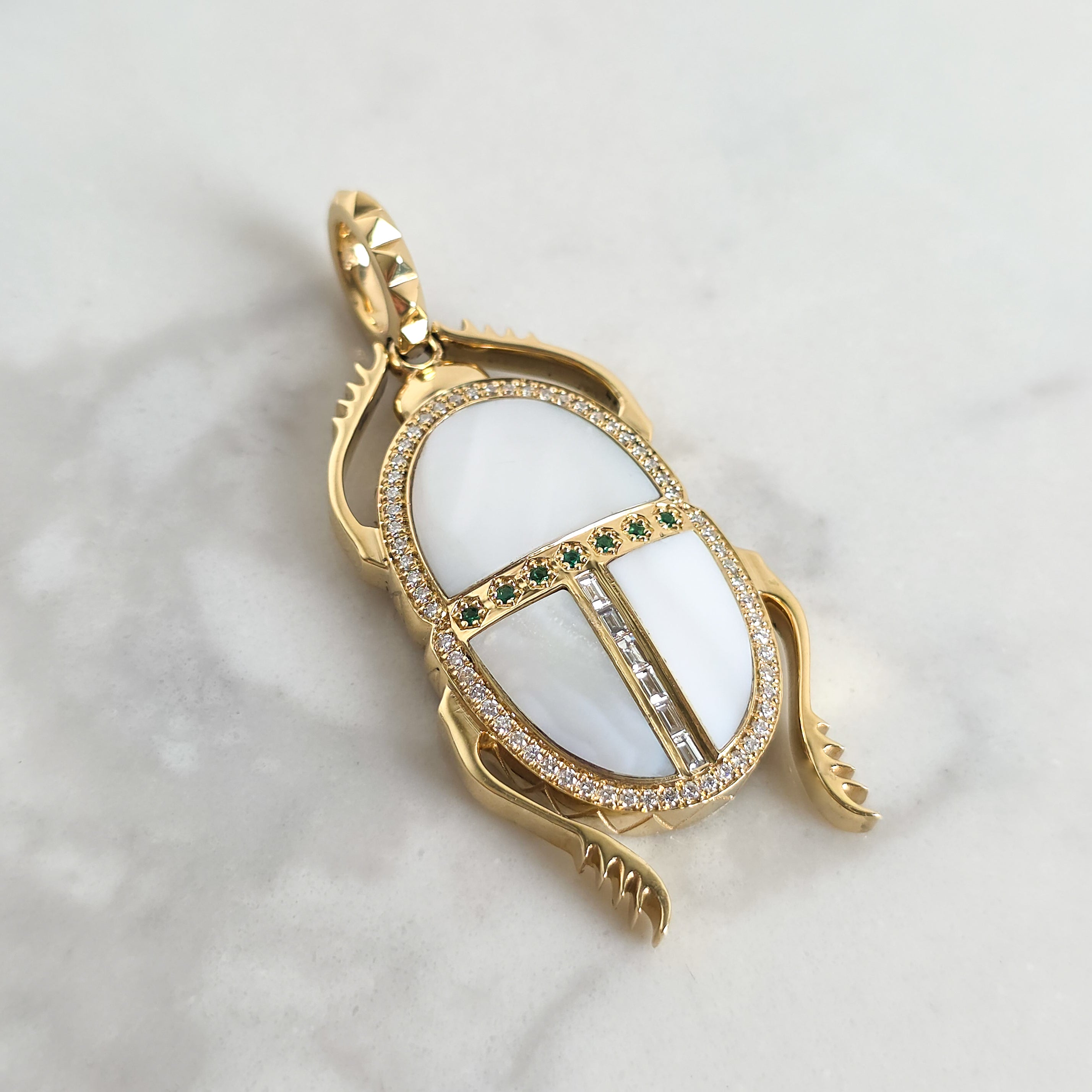 Scarab Pendant Mother of Pearl