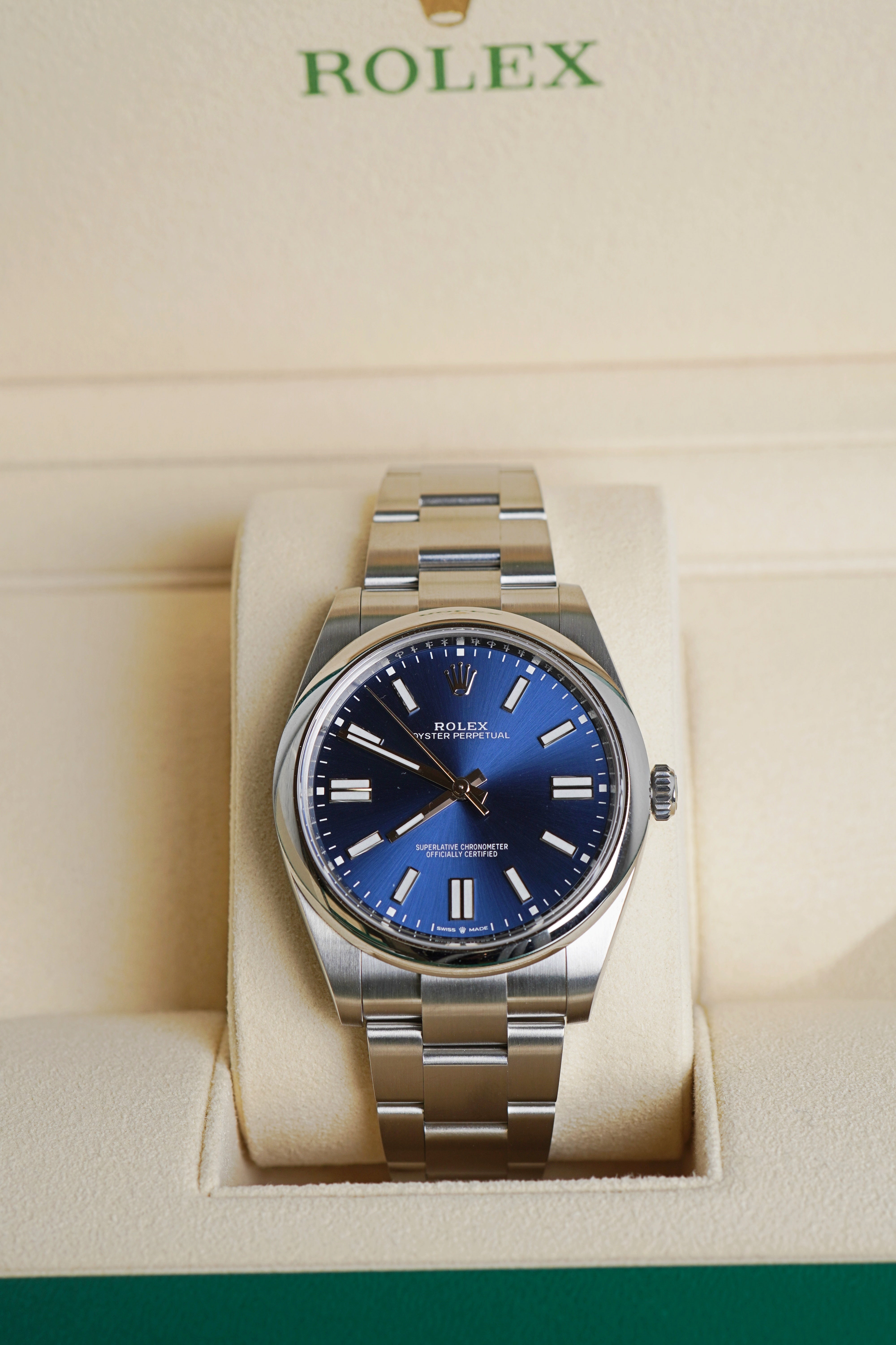 Rolex Oyster Perpetual 41mm Blue Dial