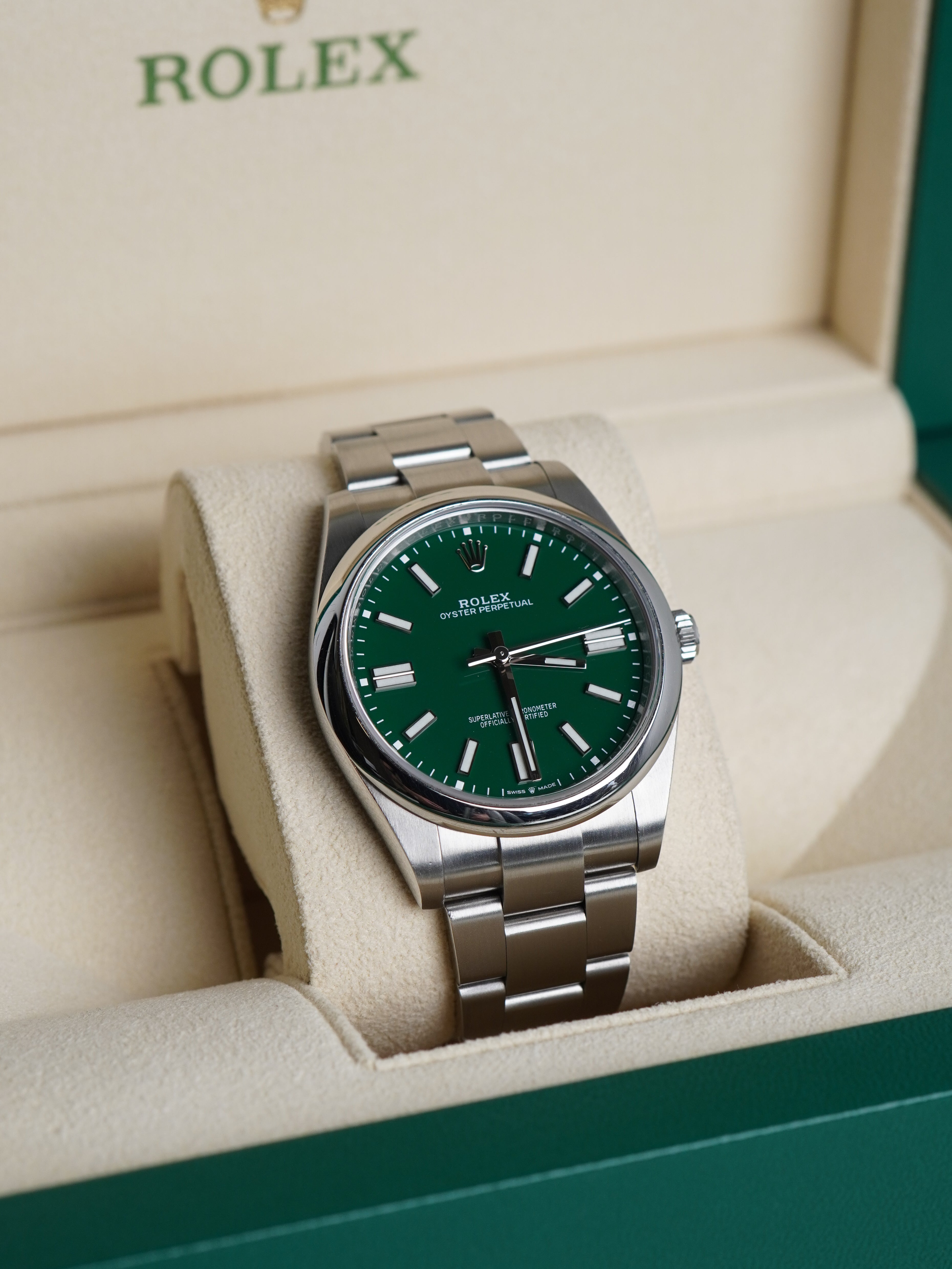Rolex Oyster Perpetual Green Dial