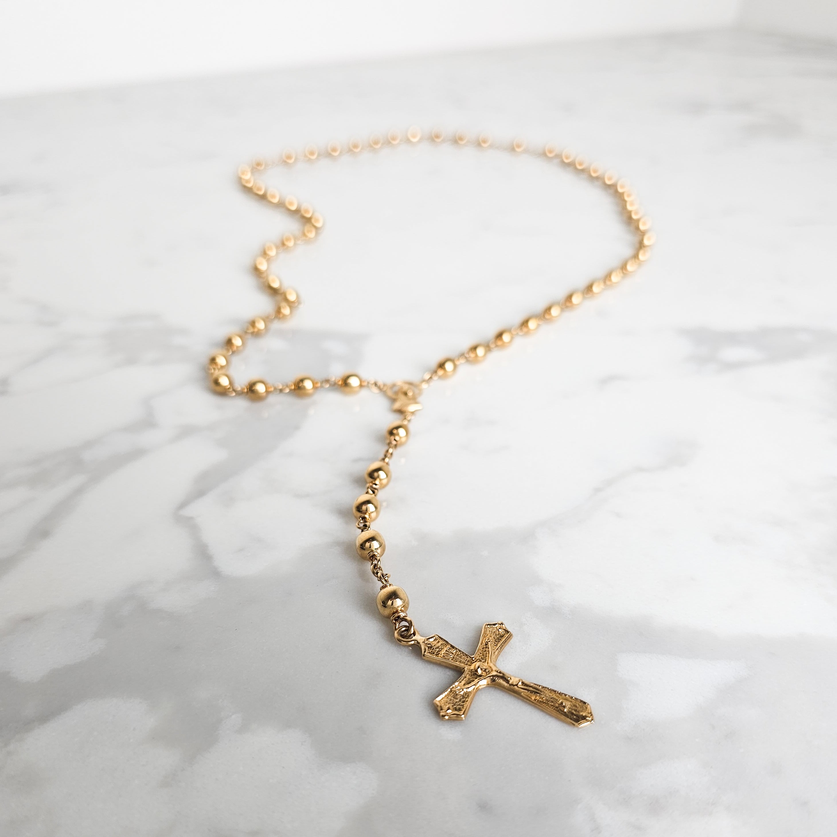Yellow Gold Rosary Beads - Custom Order