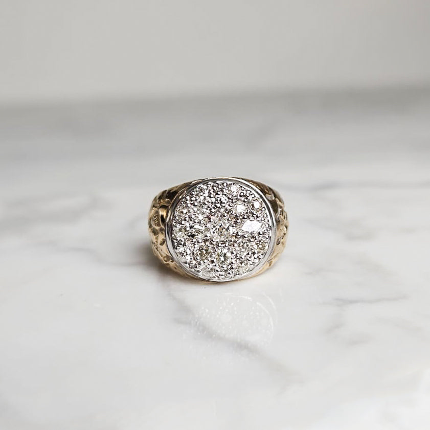 Feather Diamond Ring