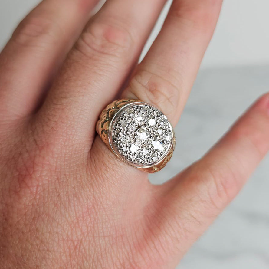 Feather Diamond Ring