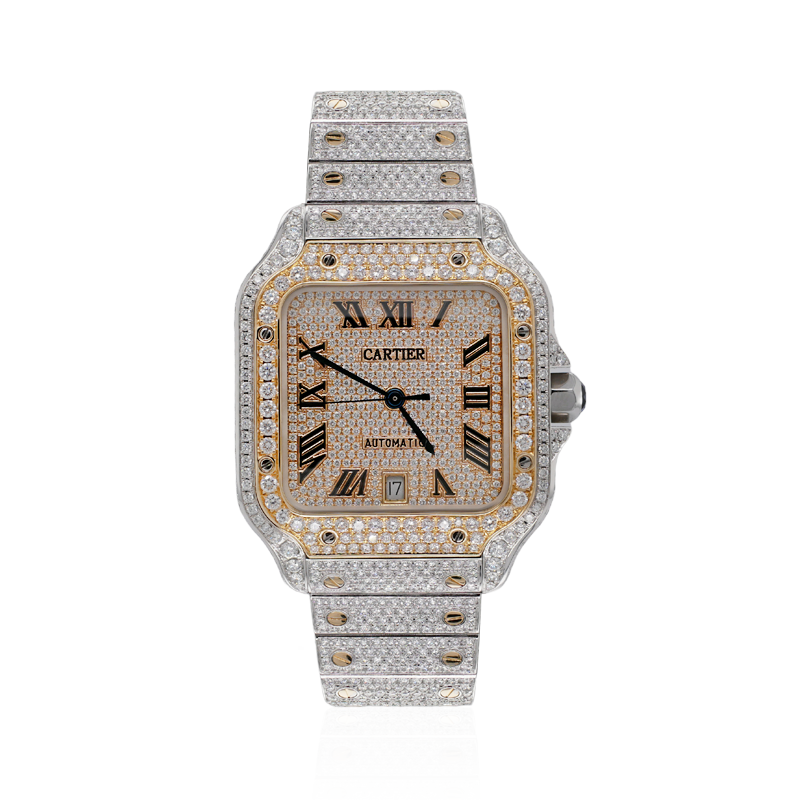 Cartier Santos - Iced Two Tone