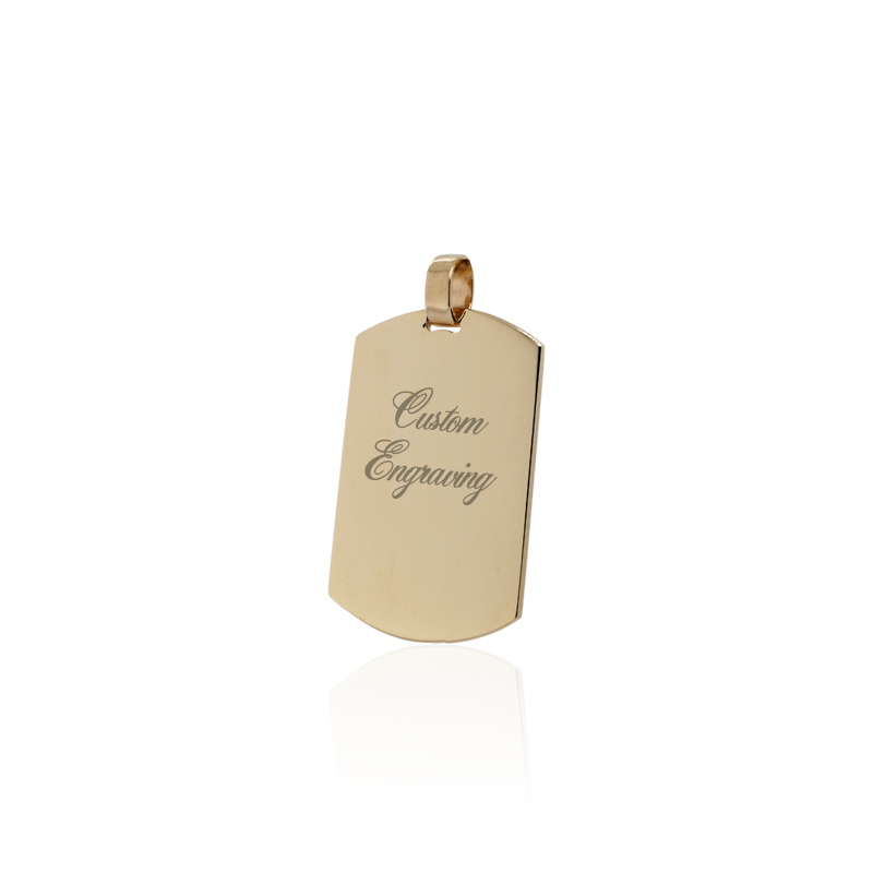 Gold dog top tags custom