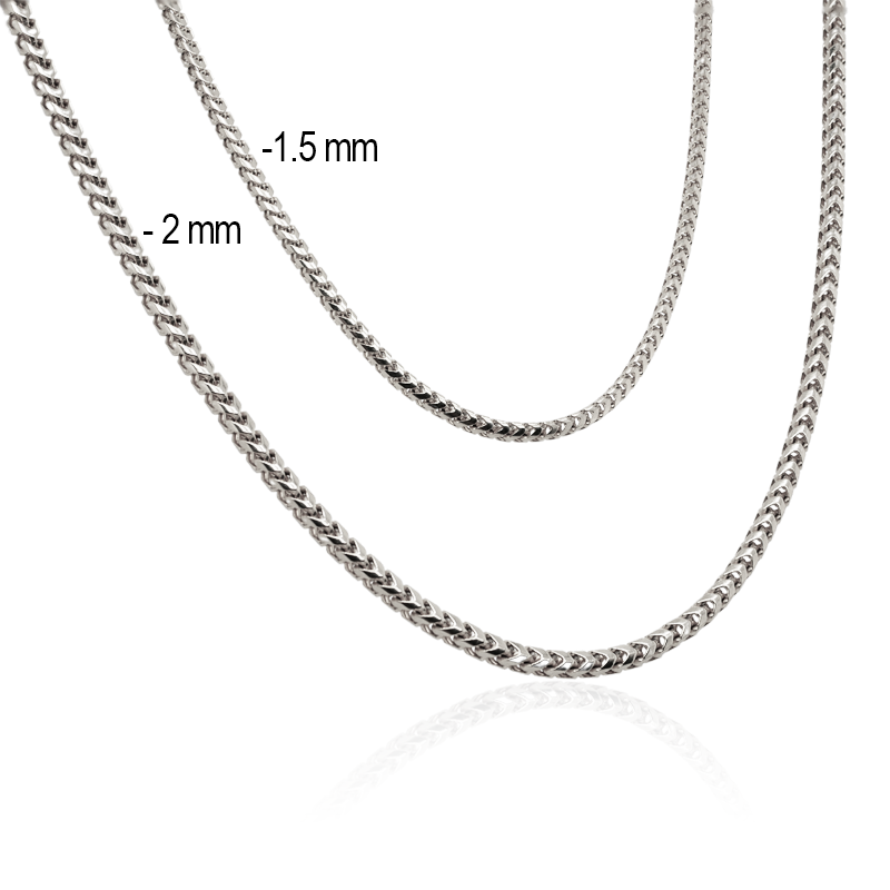 Franco chain sales white gold