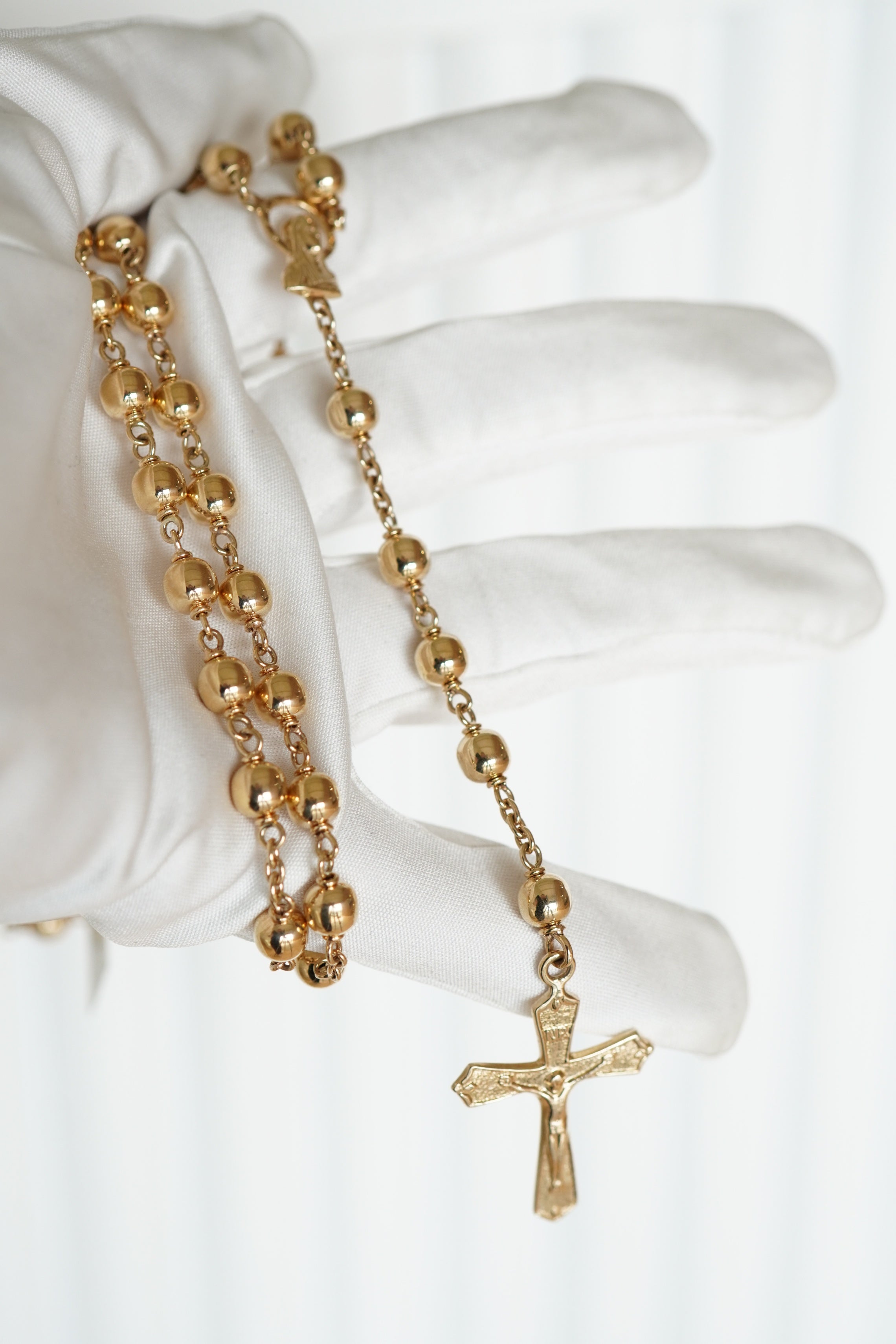 Yellow Gold Rosary Beads - Custom Order