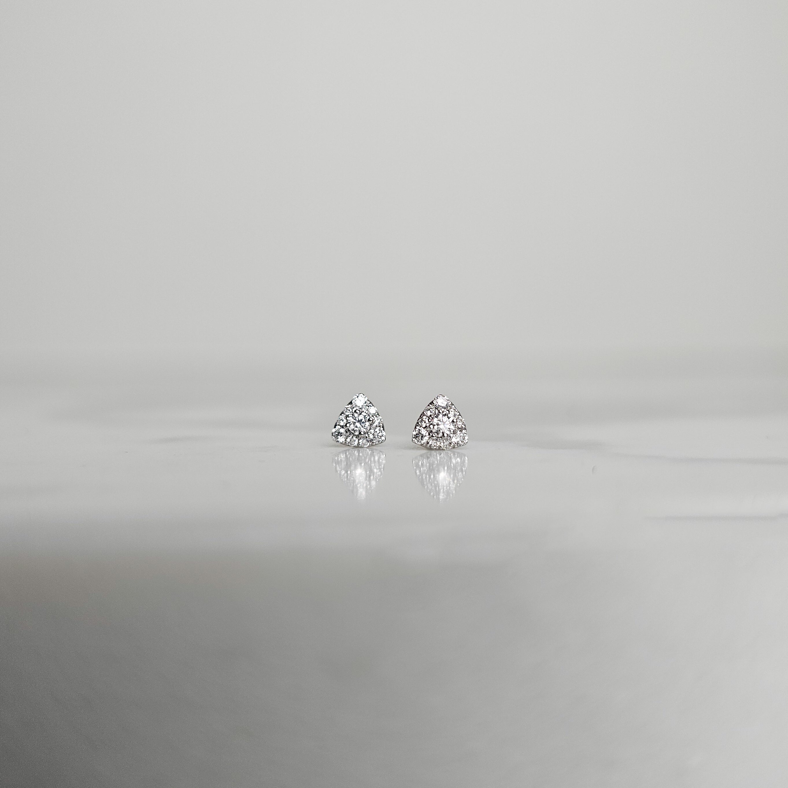 White Gold Pyramid Studs