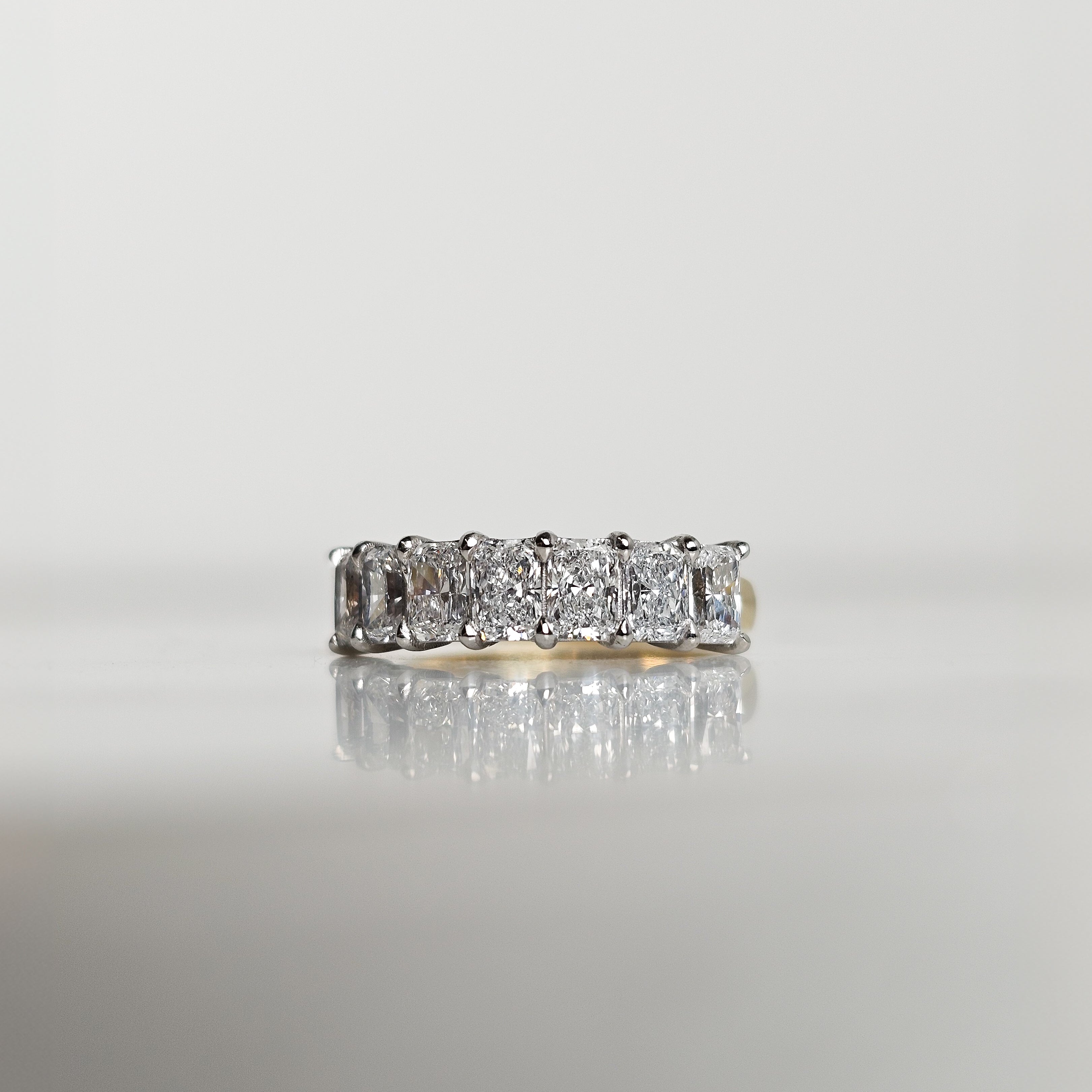 Diamond Half Eternity Band - Radiant Cut