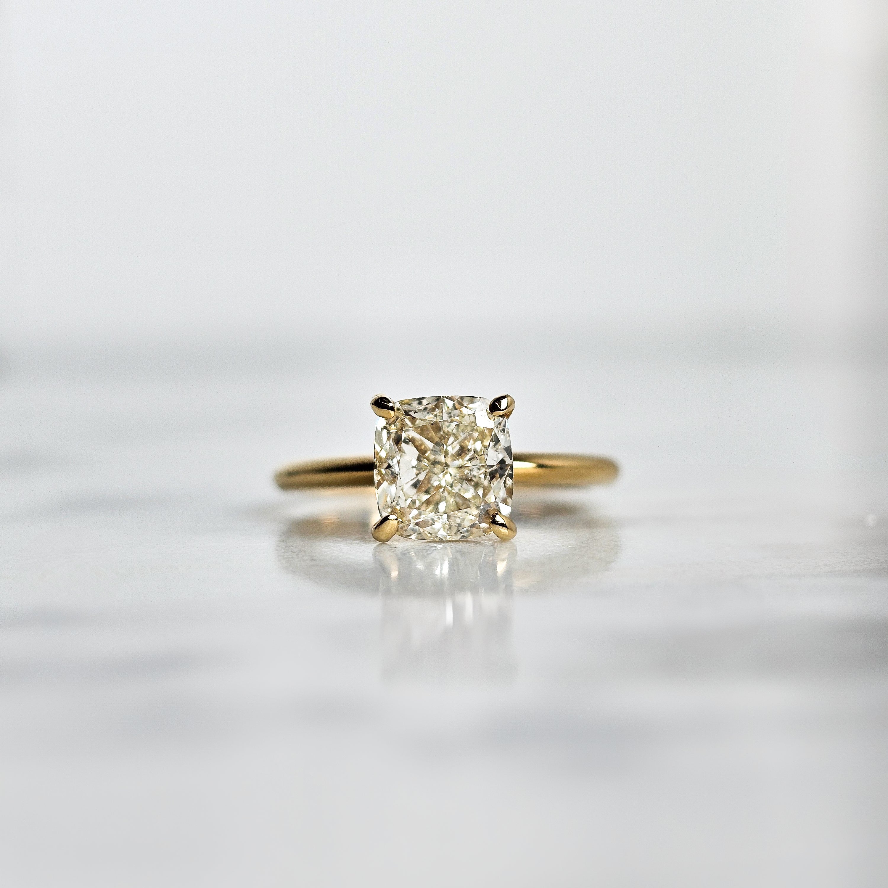 Cushion Cut Solitaire Engagement Ring