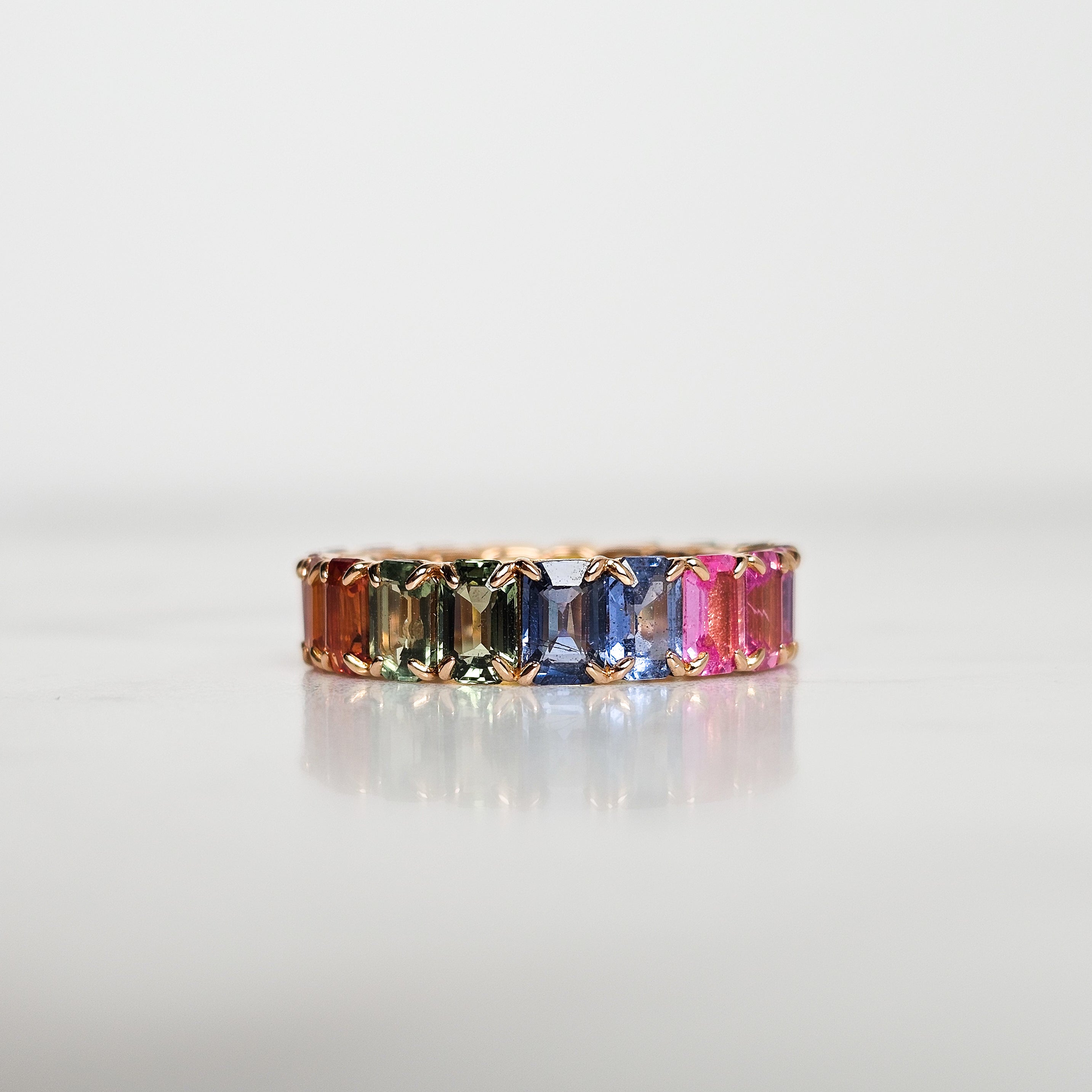 Rainbow Sapphire Eternity Ring