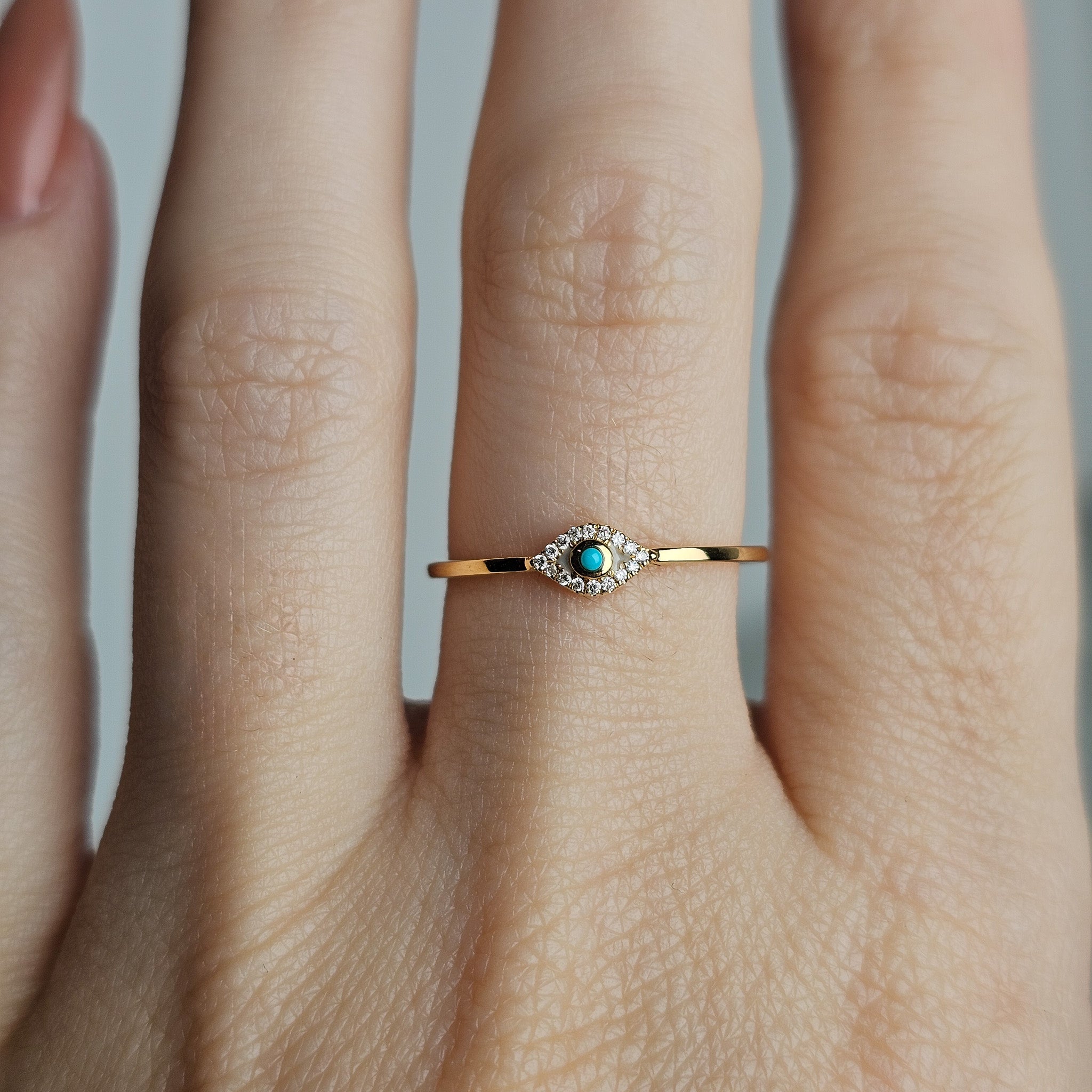 Evil Eye Turquoise Ring