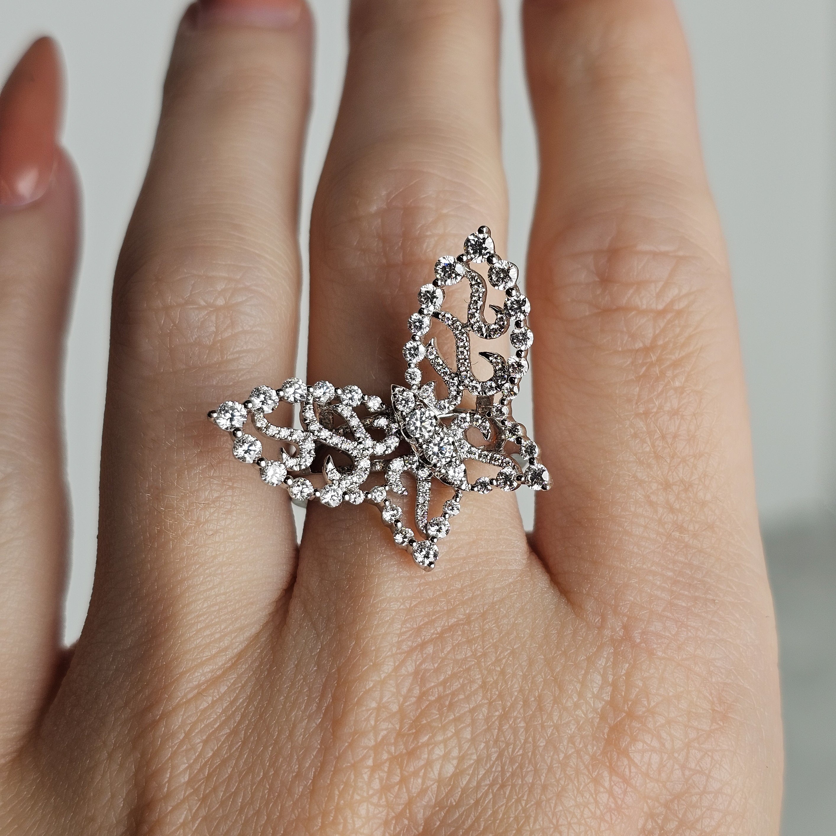 Diamond Butterfly Ring