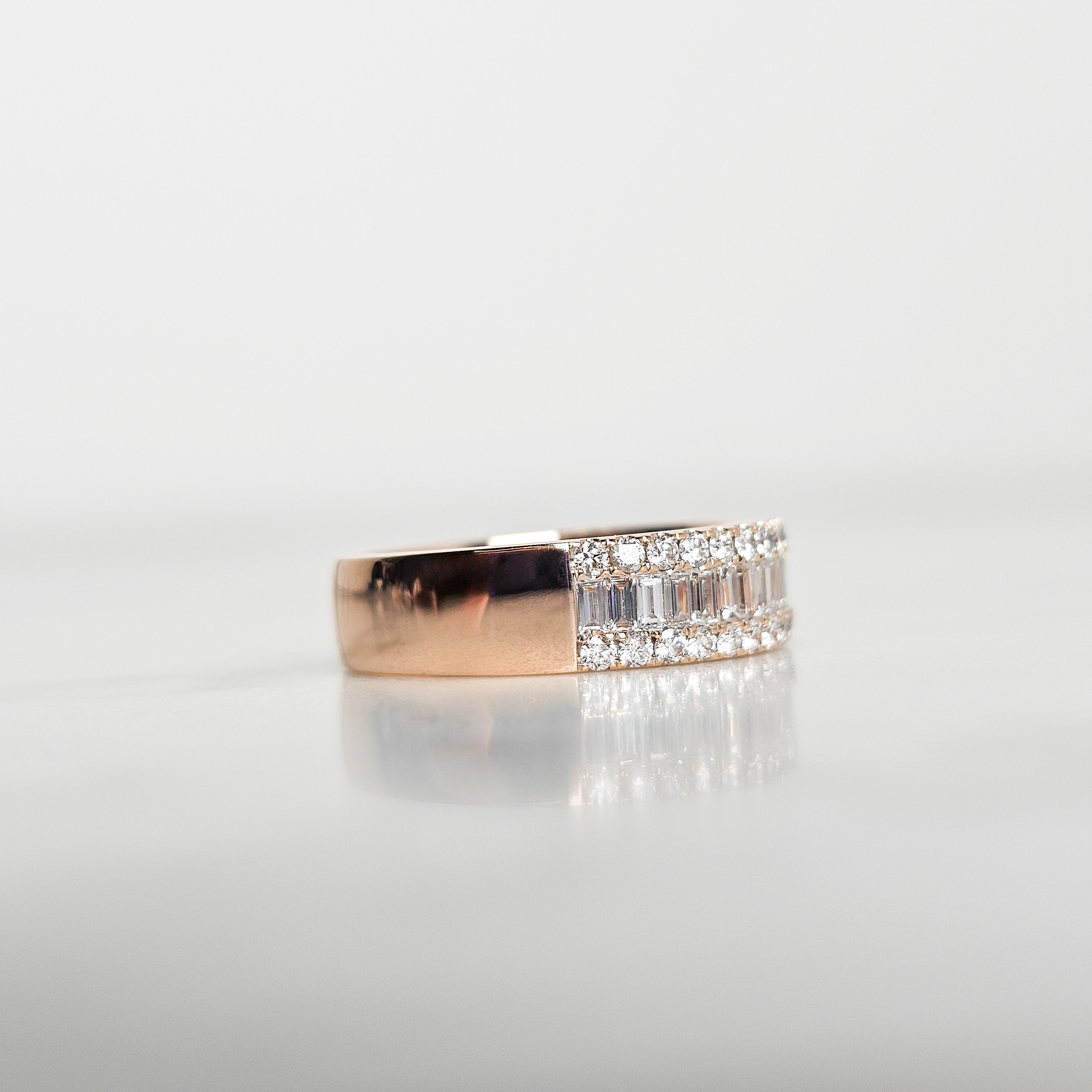 Baguette Diamond Ring - Rose Gold