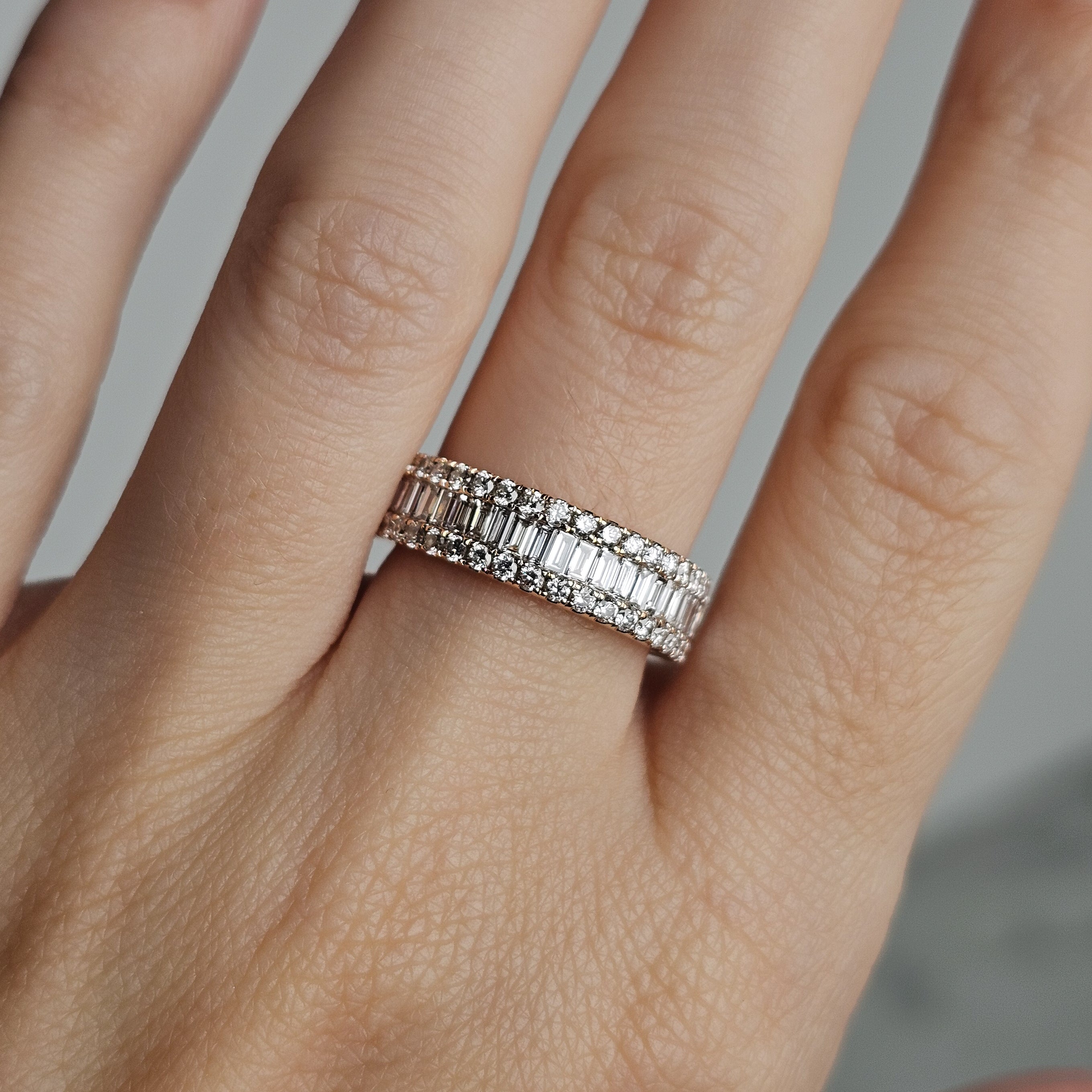 Baguette Diamond Ring - Rose Gold