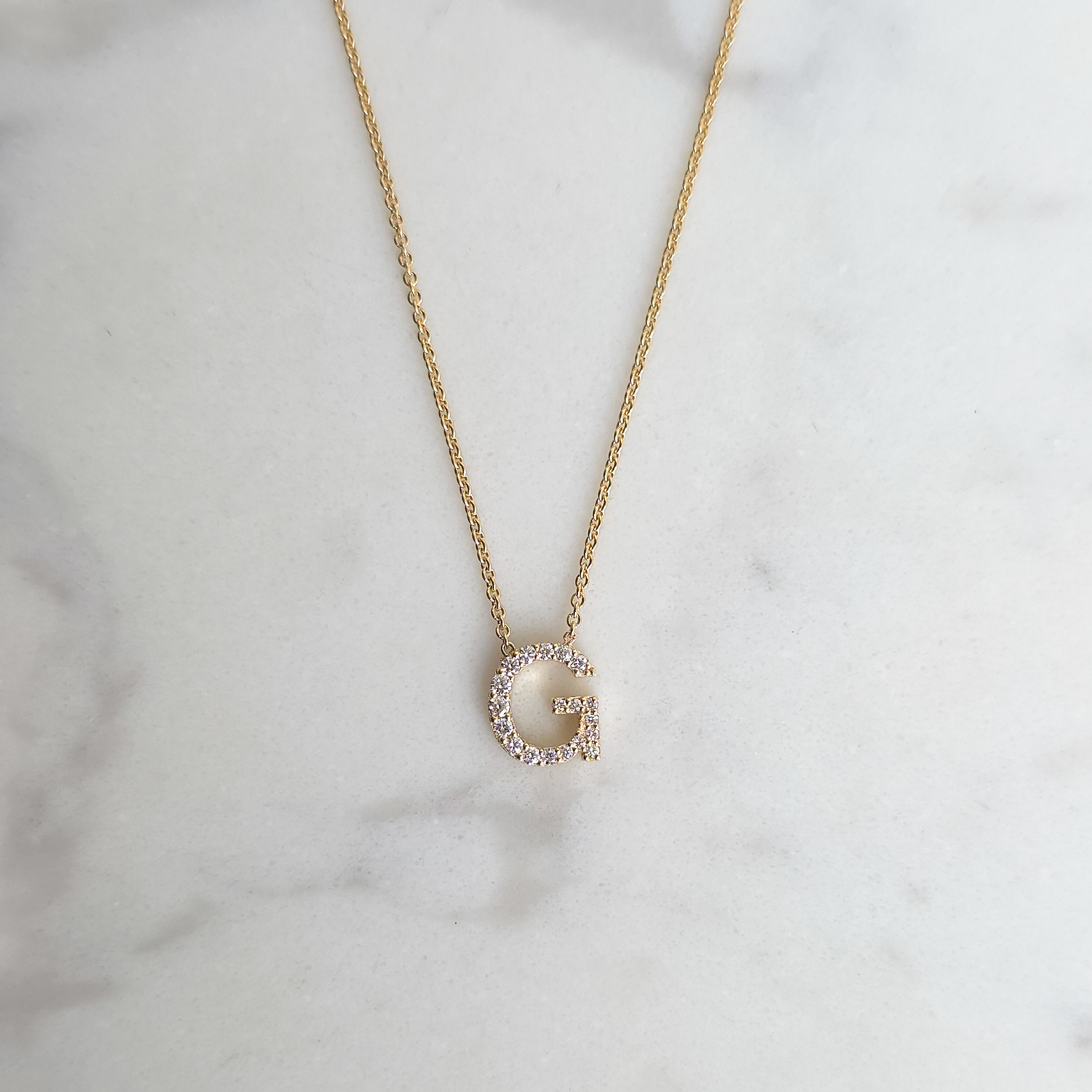 Diamond Initial Necklace