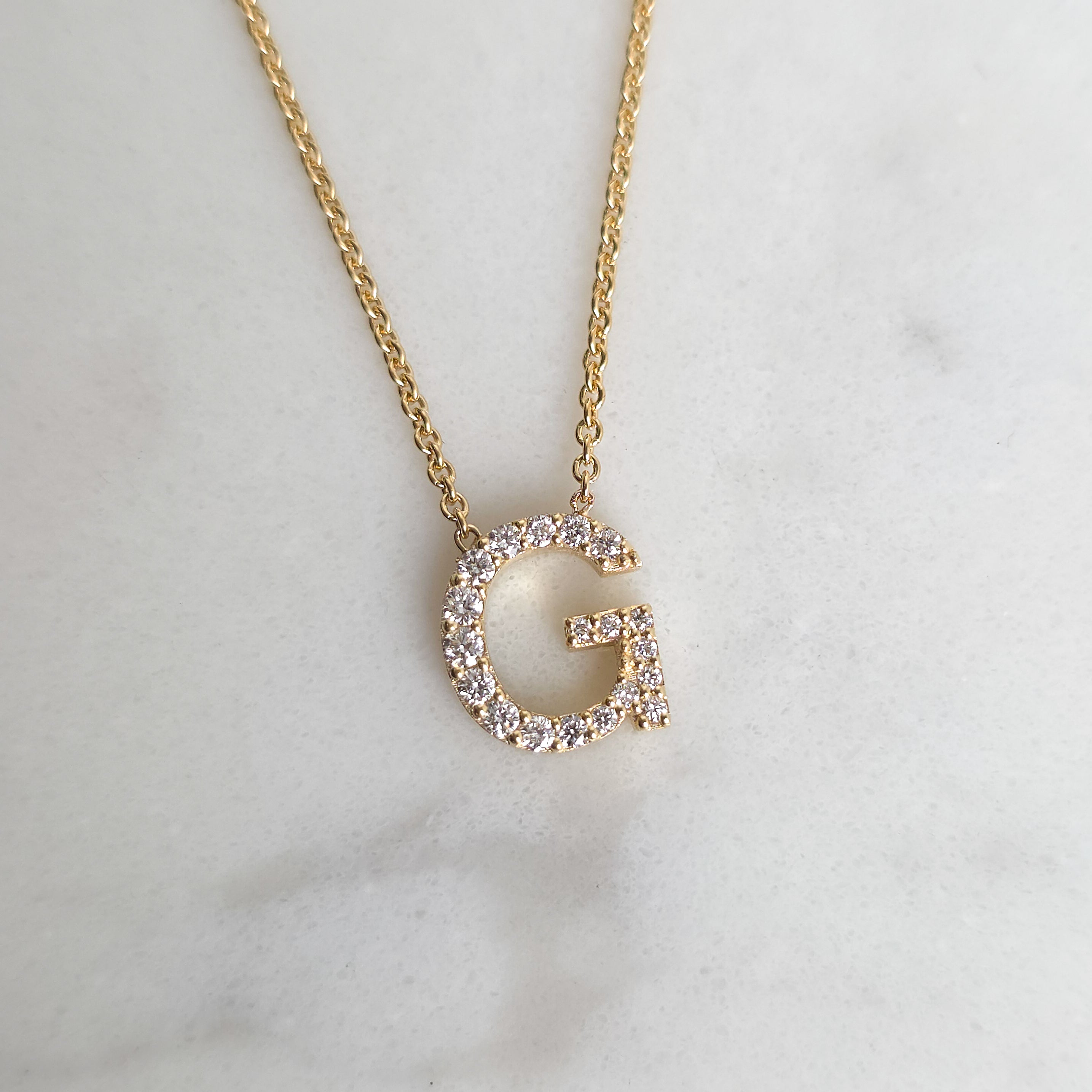 Diamond Initial Necklace
