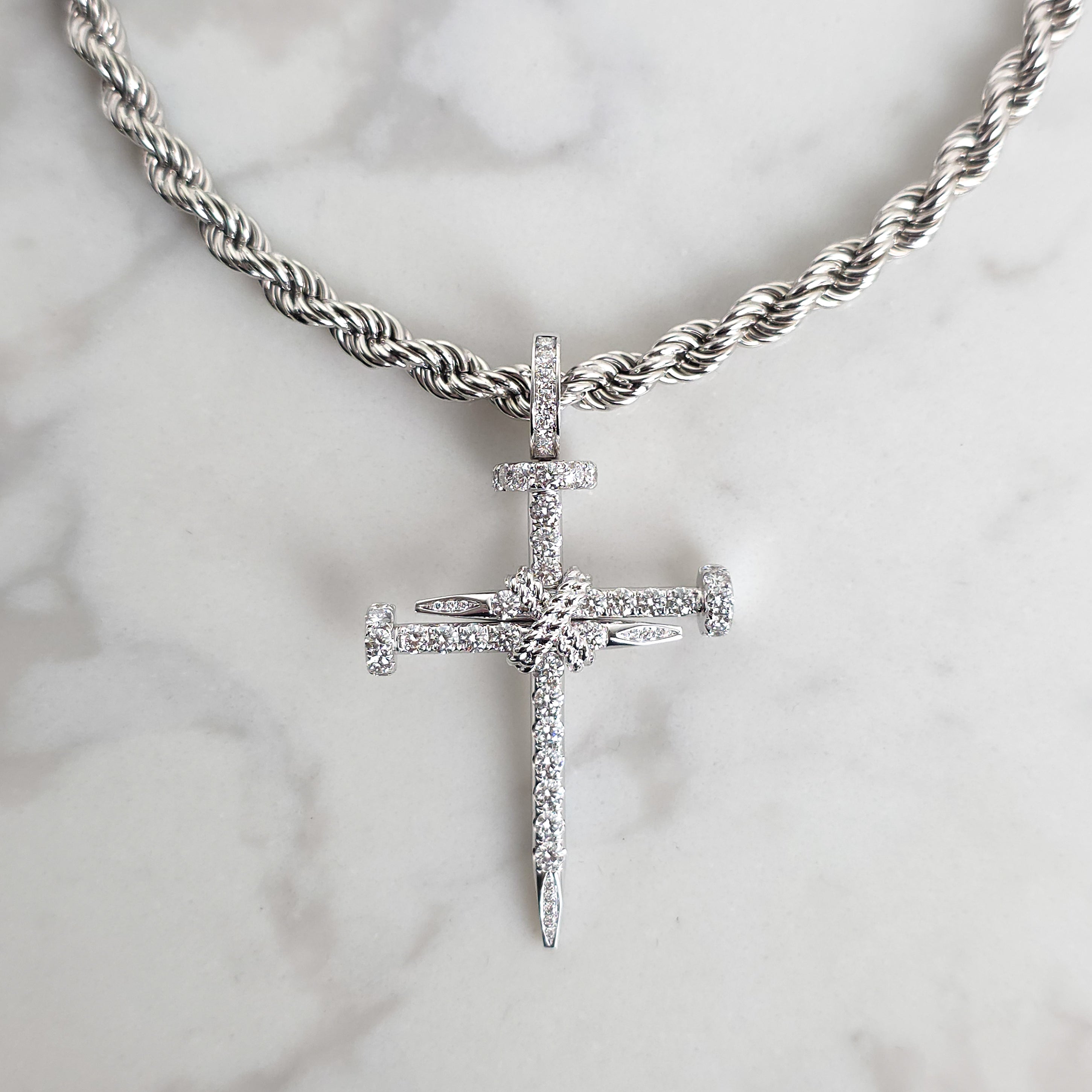 Diamond Nail Cross - Large